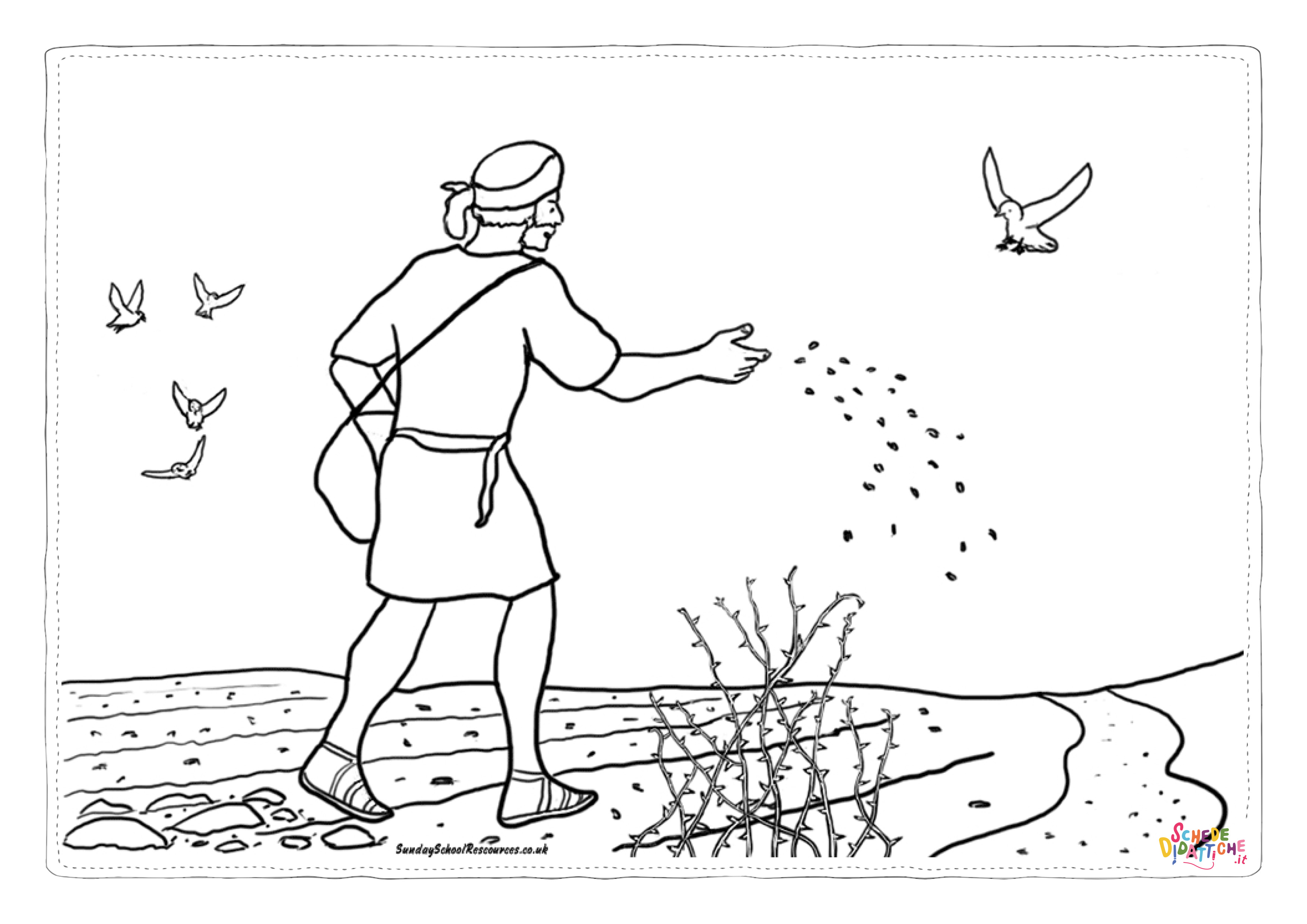 Disegno "Disegno di agricoltore da stampare e colorare 10" Disegno di agricoltore da stampare e colorare 10