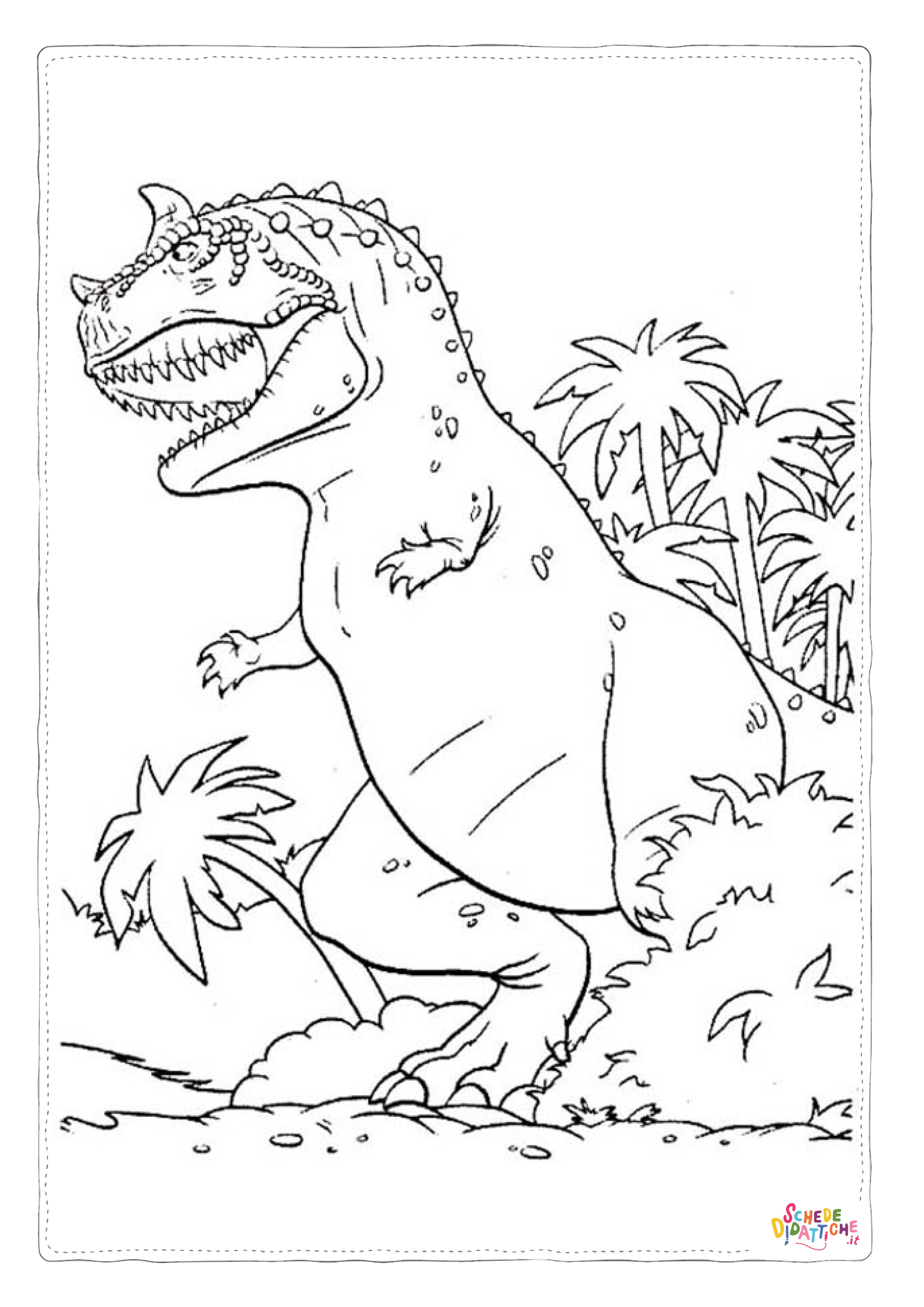 Disegno di Tirannosauro da stampare e colorare 72