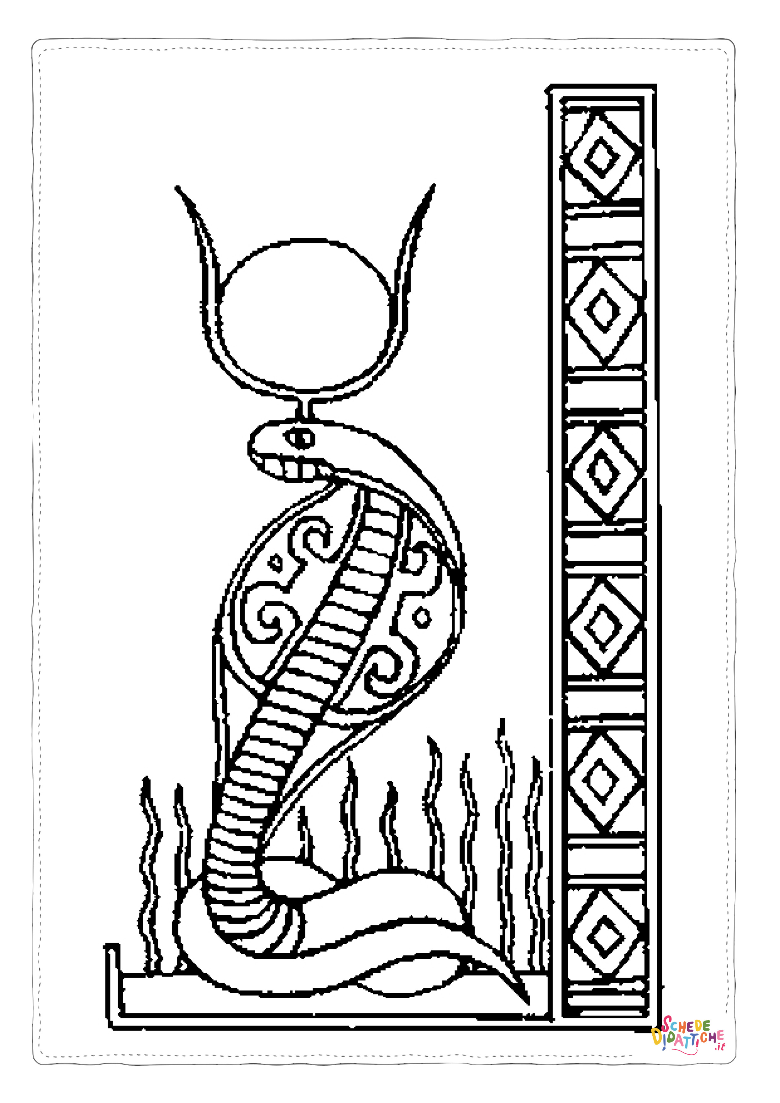 Disegno "Disegno di Impero Egizio da stampare e colorare 19" Disegno di Impero Egizio da stampare e colorare 19