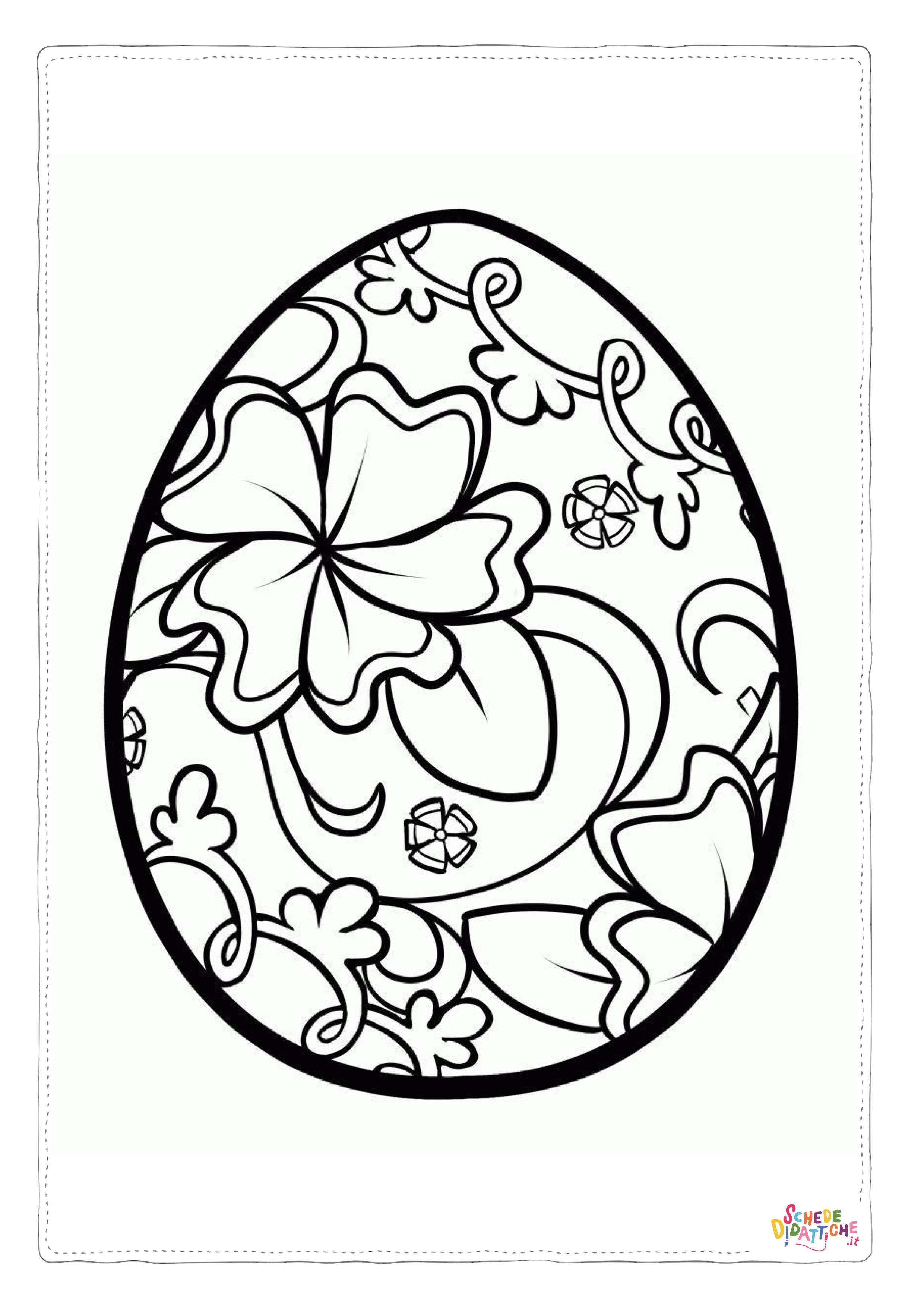 Disegno "Disegno di uovo di Pasqua da stampare e colorare 204" Disegno di uovo di Pasqua da stampare e colorare 204