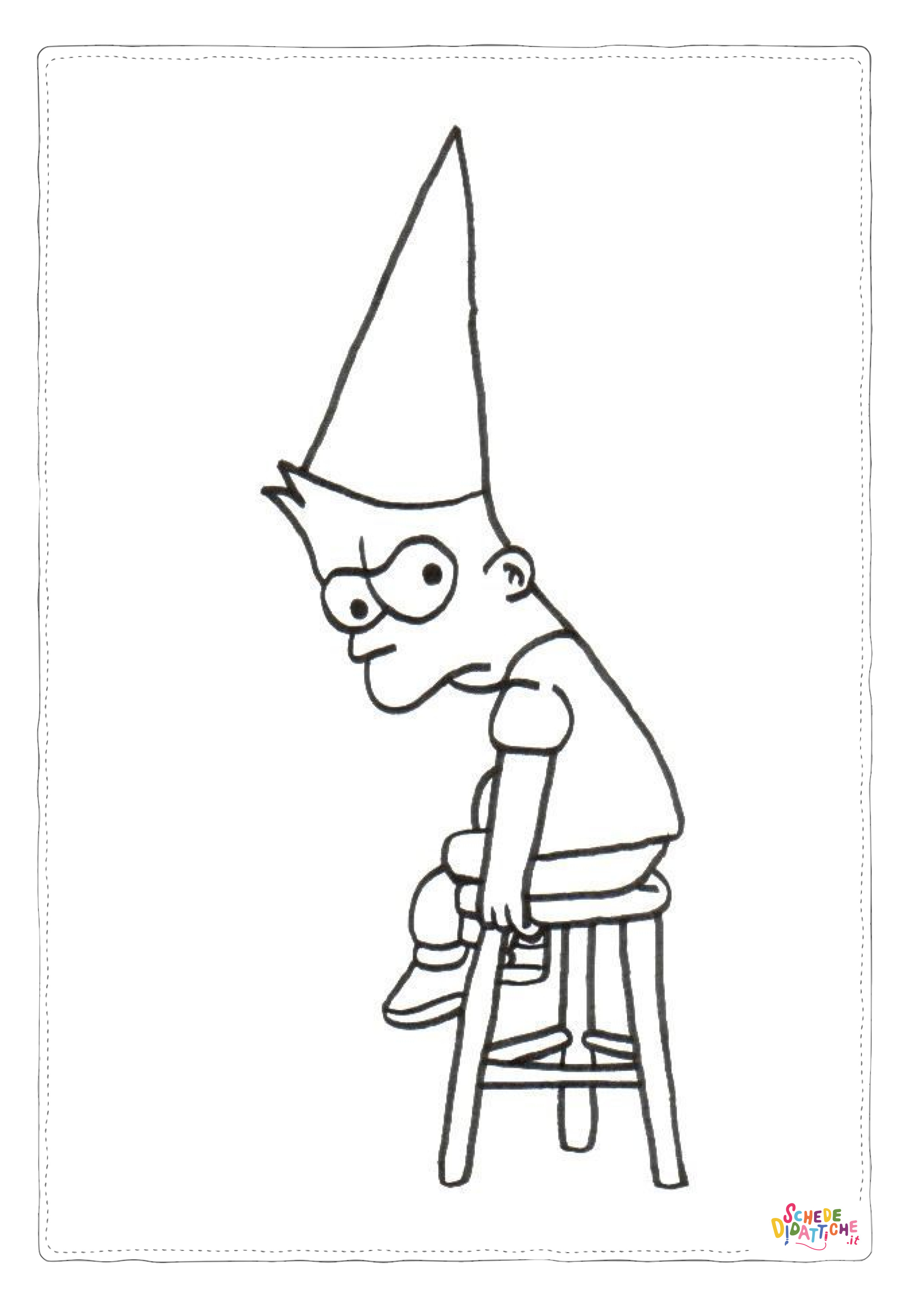 Disegno "Disegno di I Simpson da stampare e colorare 75" Disegno di I Simpson da stampare e colorare 75