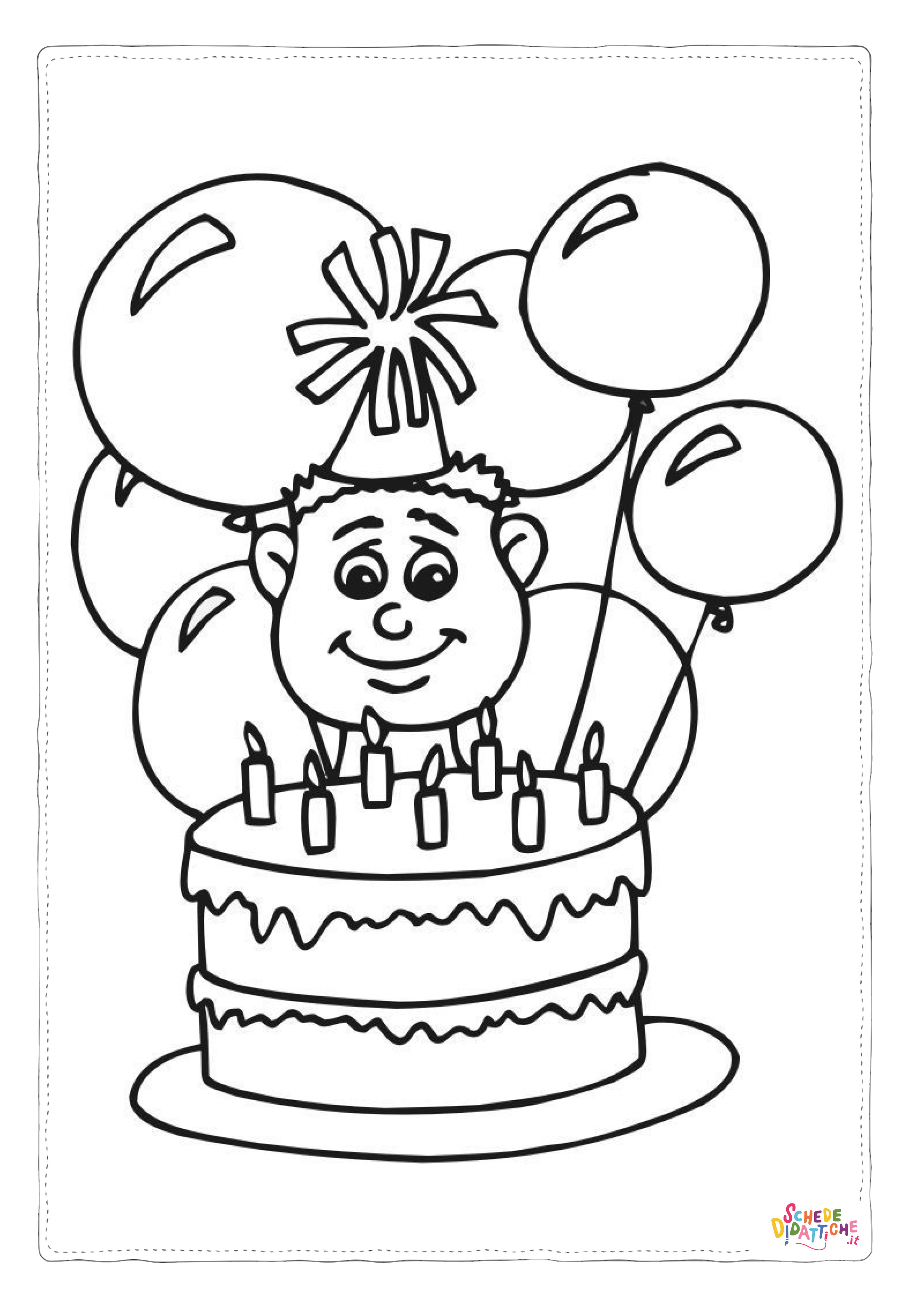 Disegno "Disegno di compleanno da stampare e colorare 115" Disegno di compleanno da stampare e colorare 115