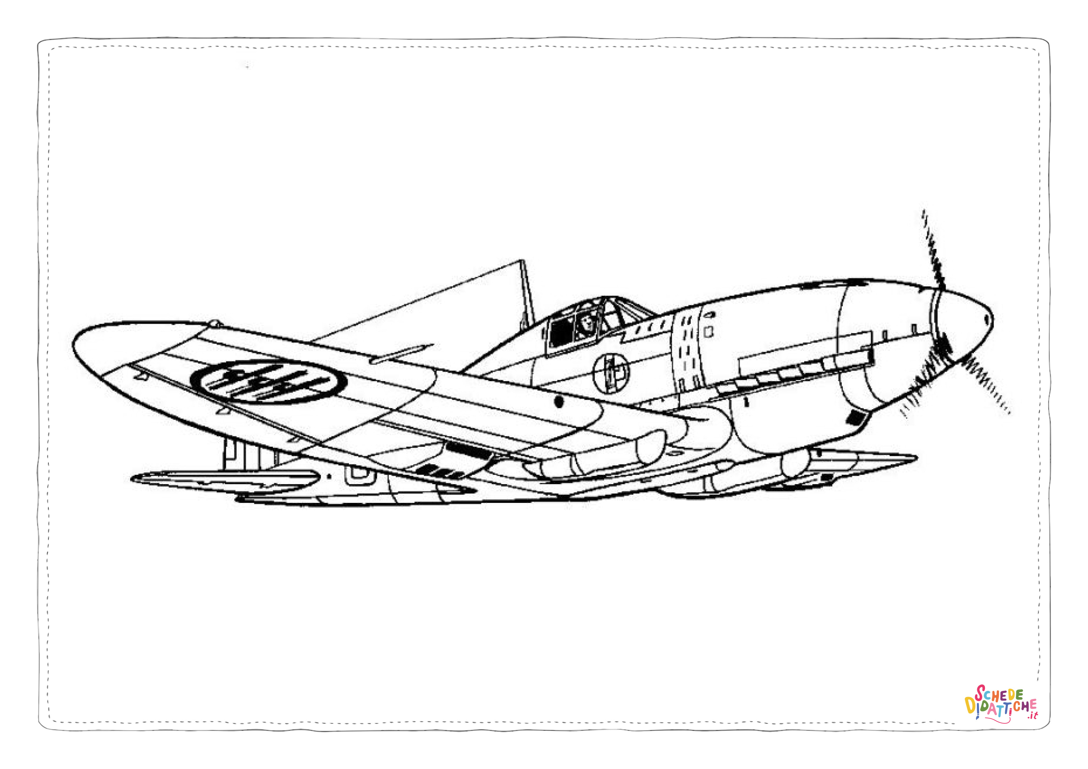 Disegno "Disegno di aereo militare da stampare e colorare 23" Disegno di aereo militare da stampare e colorare 23