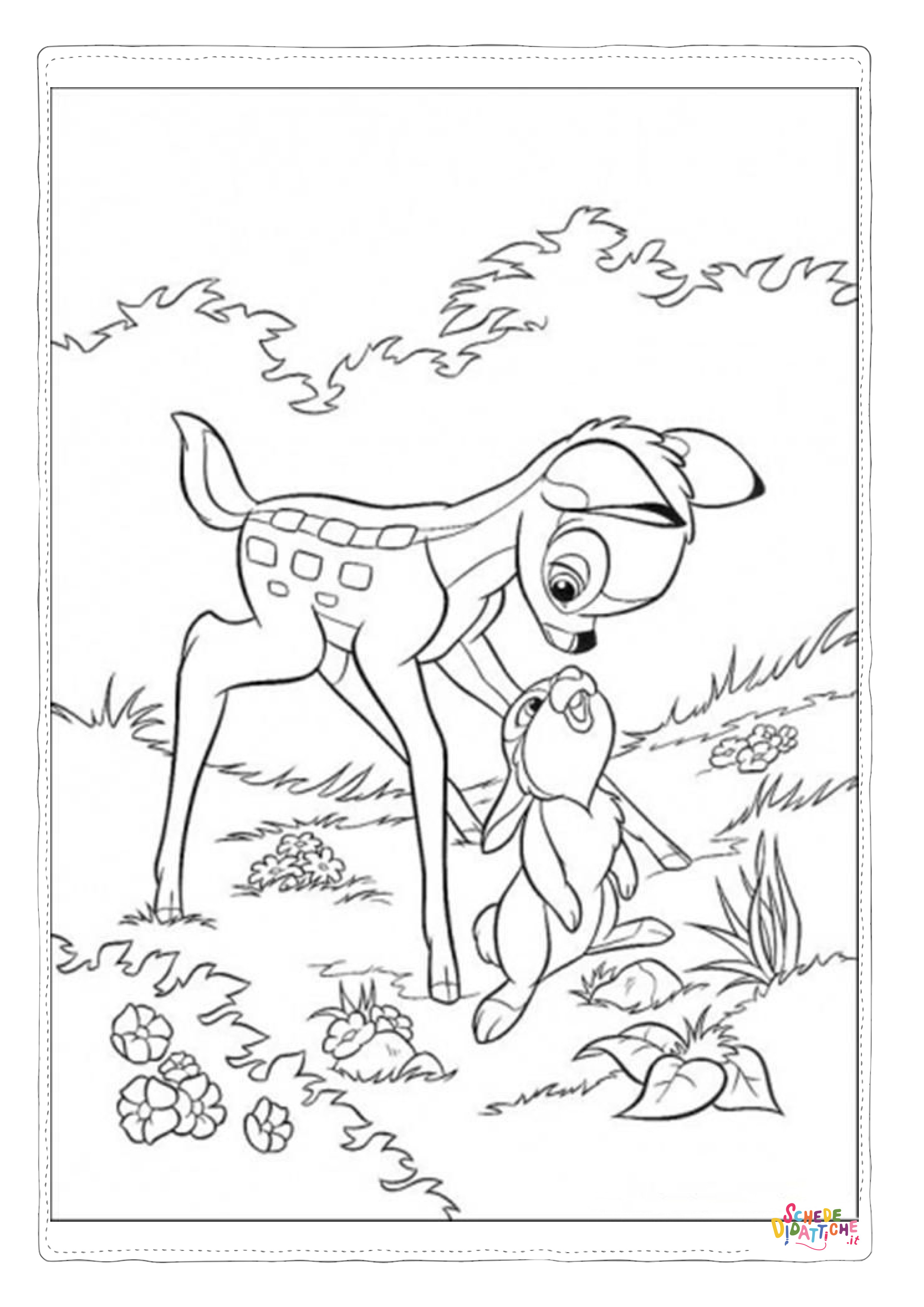 Disegno "Disegno di Bambi da stampare e colorare 65" Disegno di Bambi da stampare e colorare 65