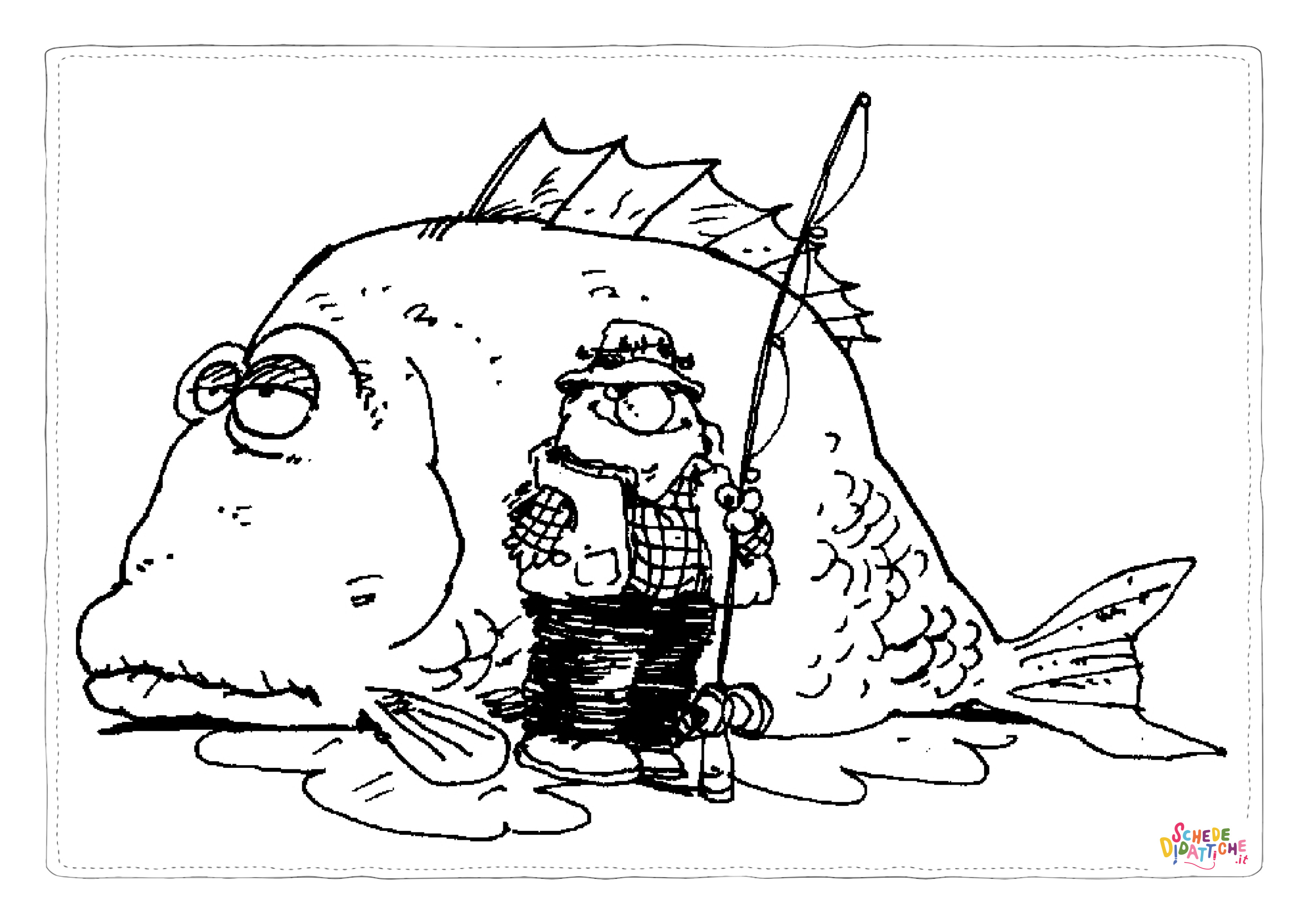 Disegno "Disegno di pesce da stampare e colorare 25" Disegno di pesce da stampare e colorare 25
