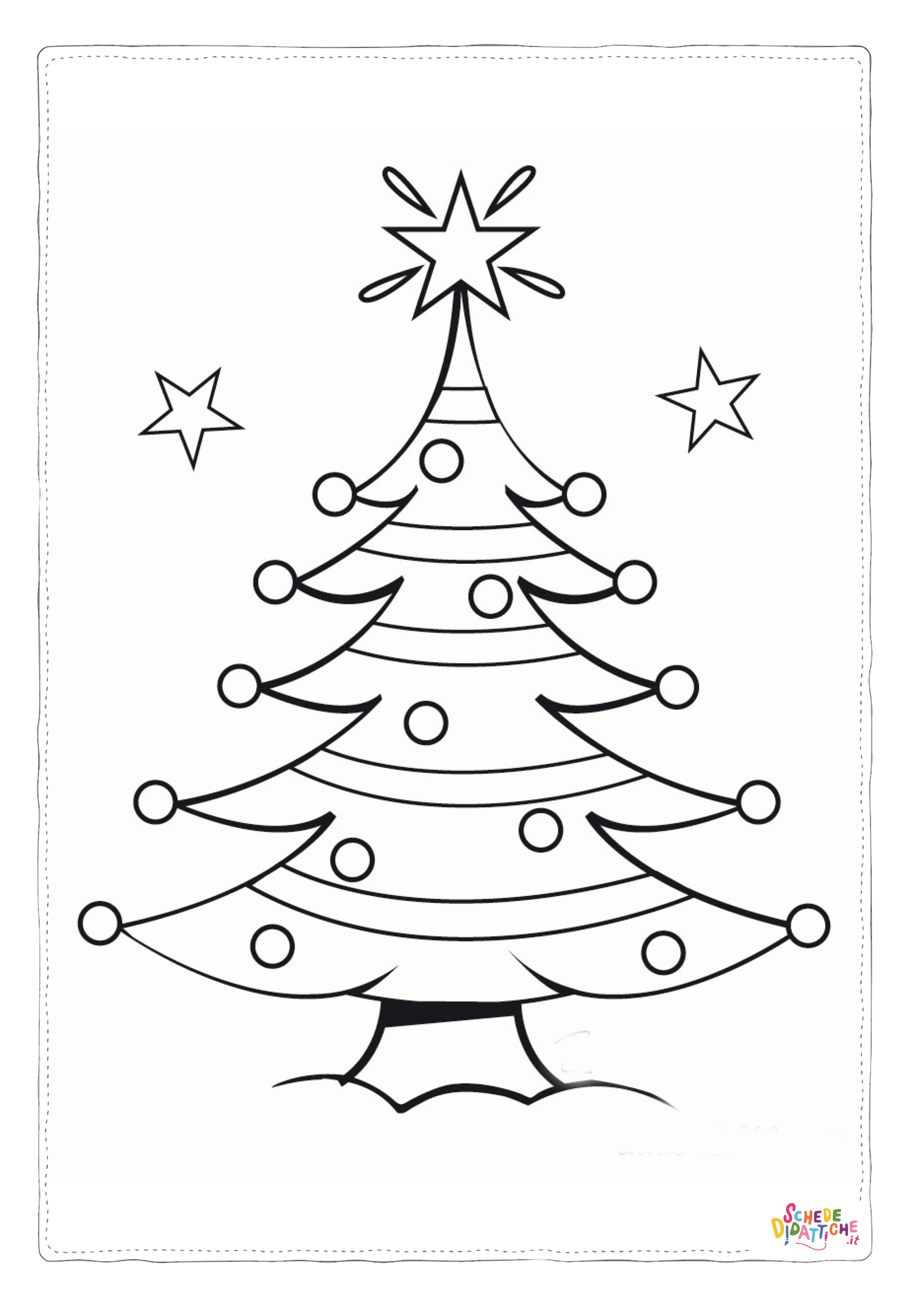 Disegno "Disegno di albero di Natale da stampare e colorare 49" Disegno di albero di Natale da stampare e colorare 49