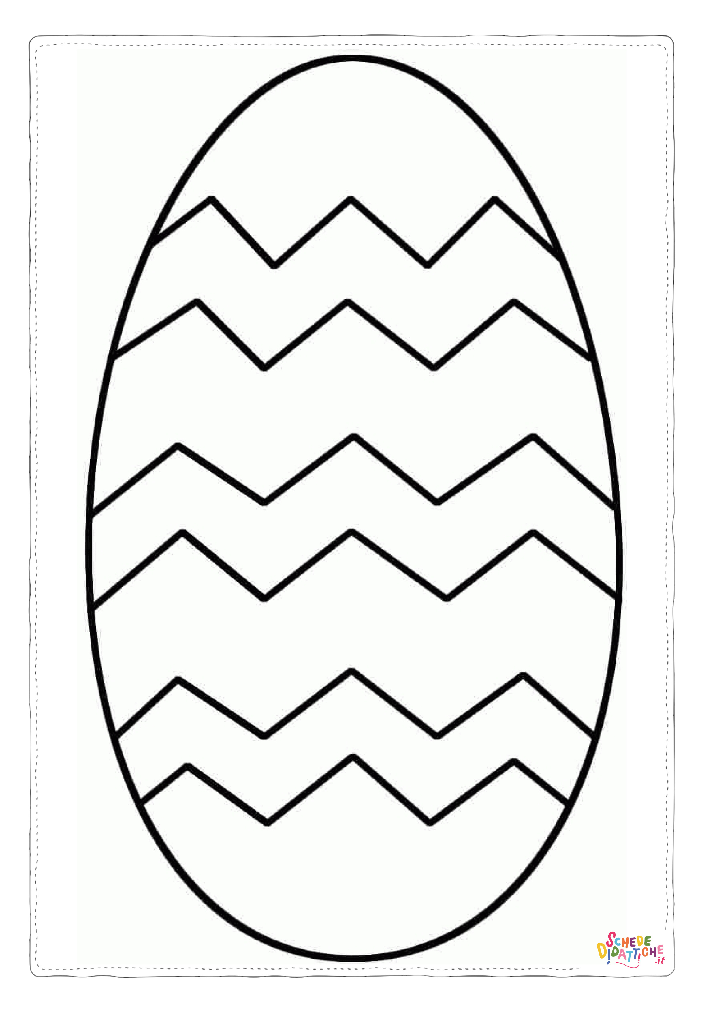 Disegno "Disegno di uovo di Pasqua da stampare e colorare 163" Disegno di uovo di Pasqua da stampare e colorare 163