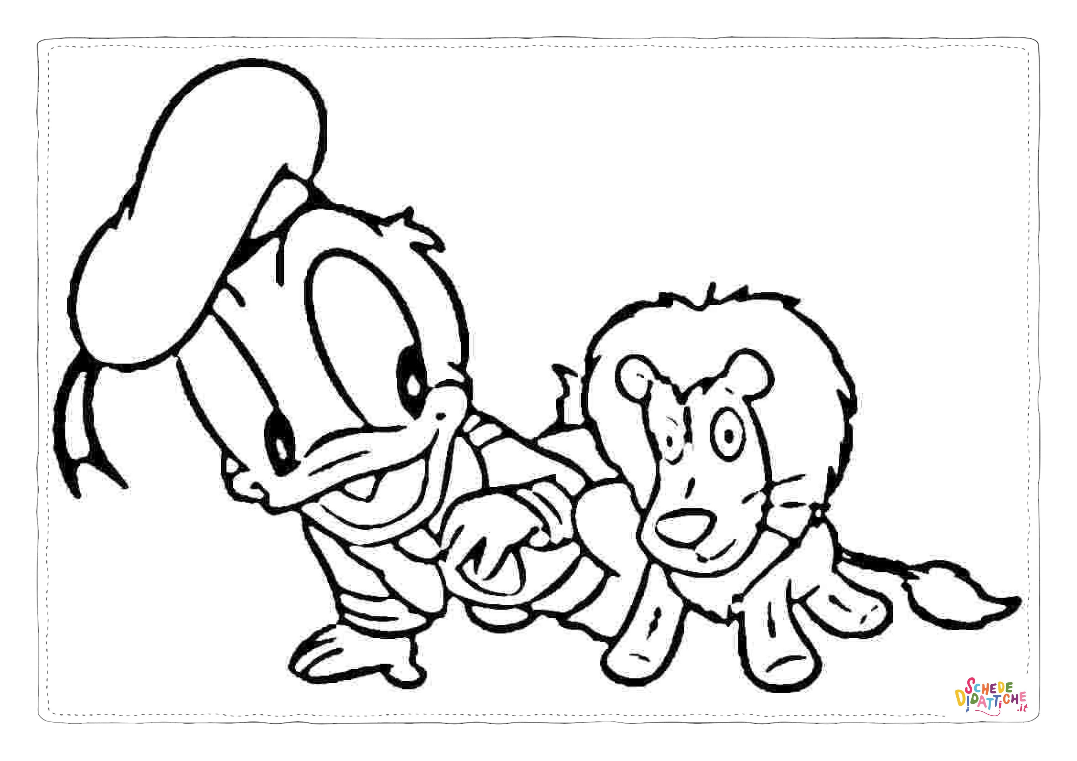 Disegno "Disegno di Paperino da stampare e colorare 118" Disegno di Paperino da stampare e colorare 118