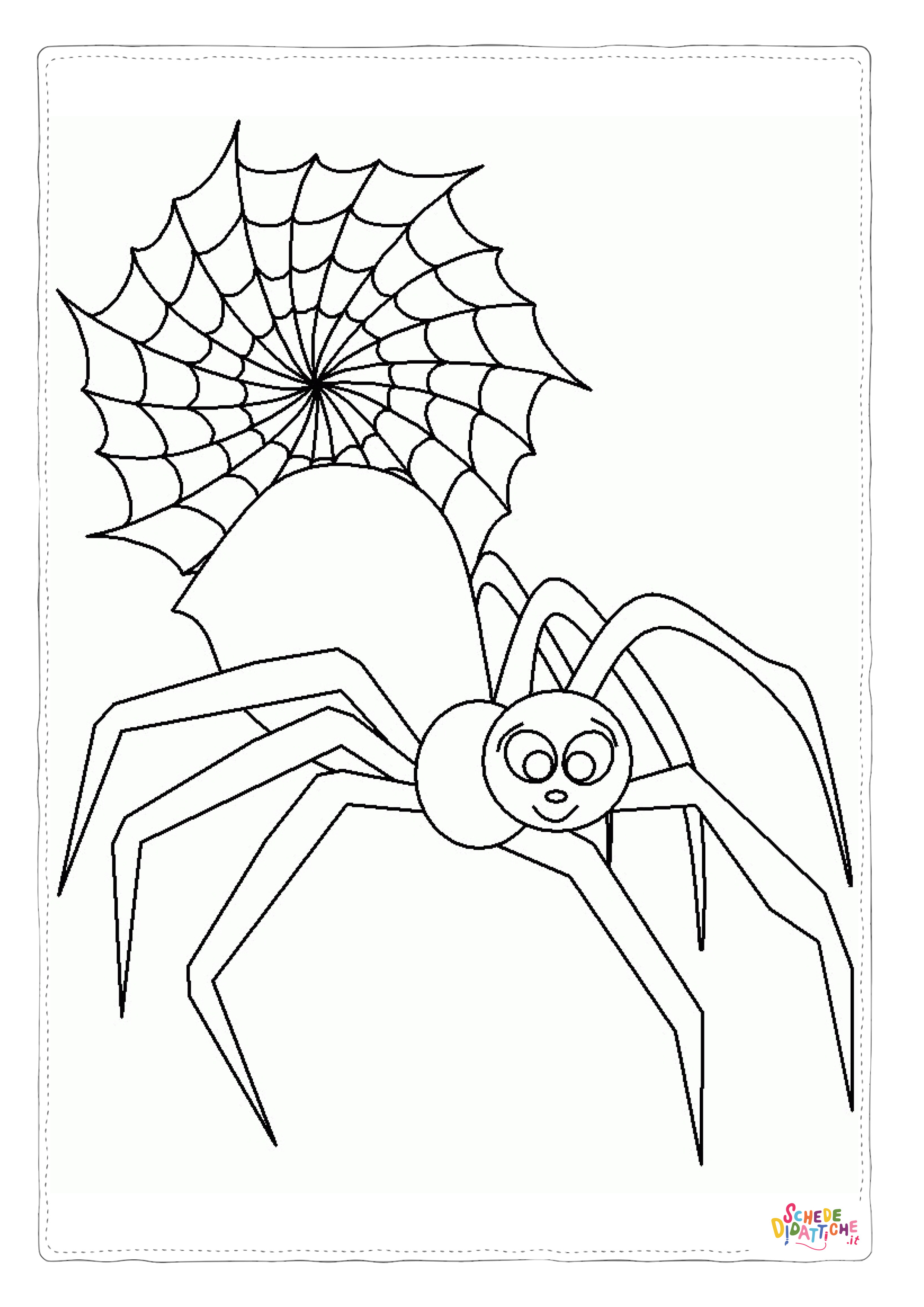 Disegno "Disegno di ragno da stampare e colorare 10" Disegno di ragno da stampare e colorare 10