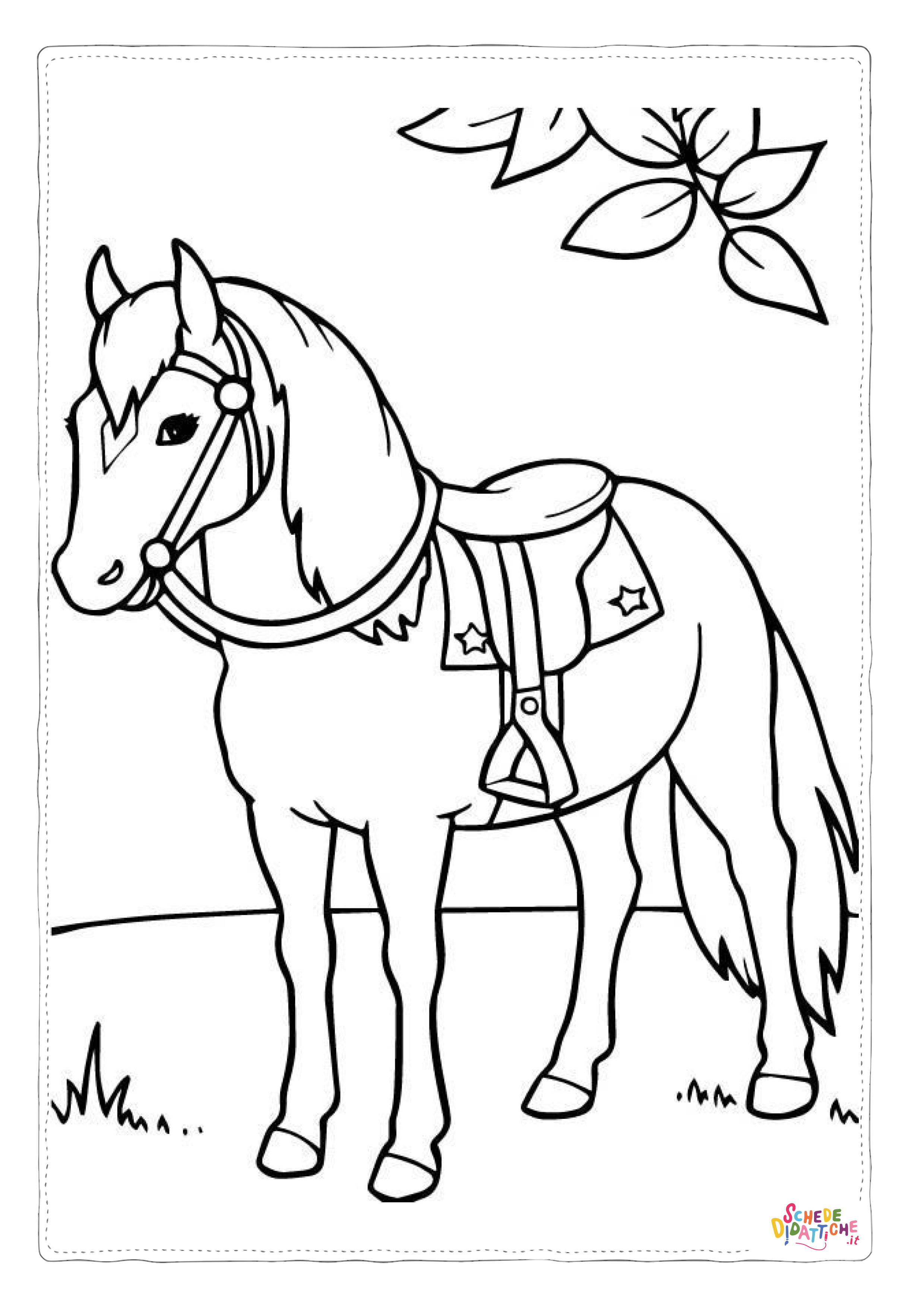 Disegno "Disegno di cavallo da stampare e colorare 234" Disegno di cavallo da stampare e colorare 234
