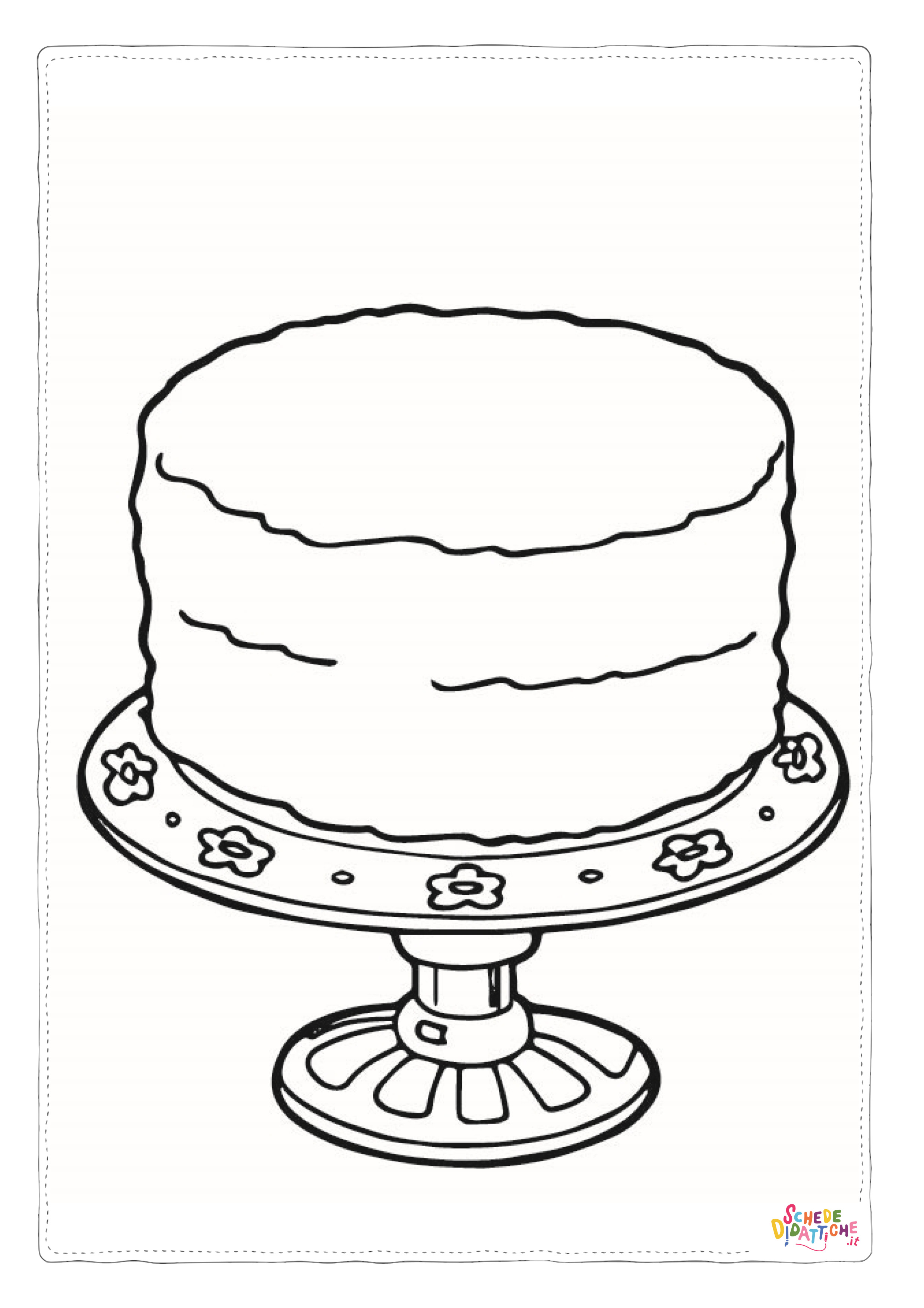 Disegno "Disegno di torta da stampare e colorare 2" Disegno di torta da stampare e colorare 2