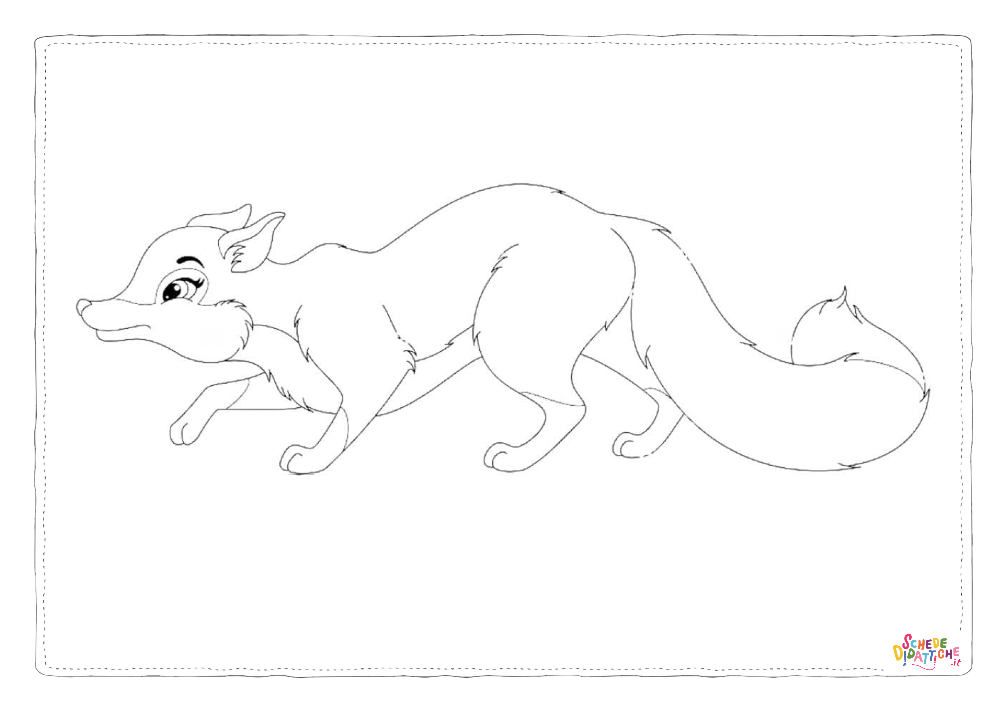 Disegno "Disegno di volpe da stampare e colorare 36" Disegno di volpe da stampare e colorare 36