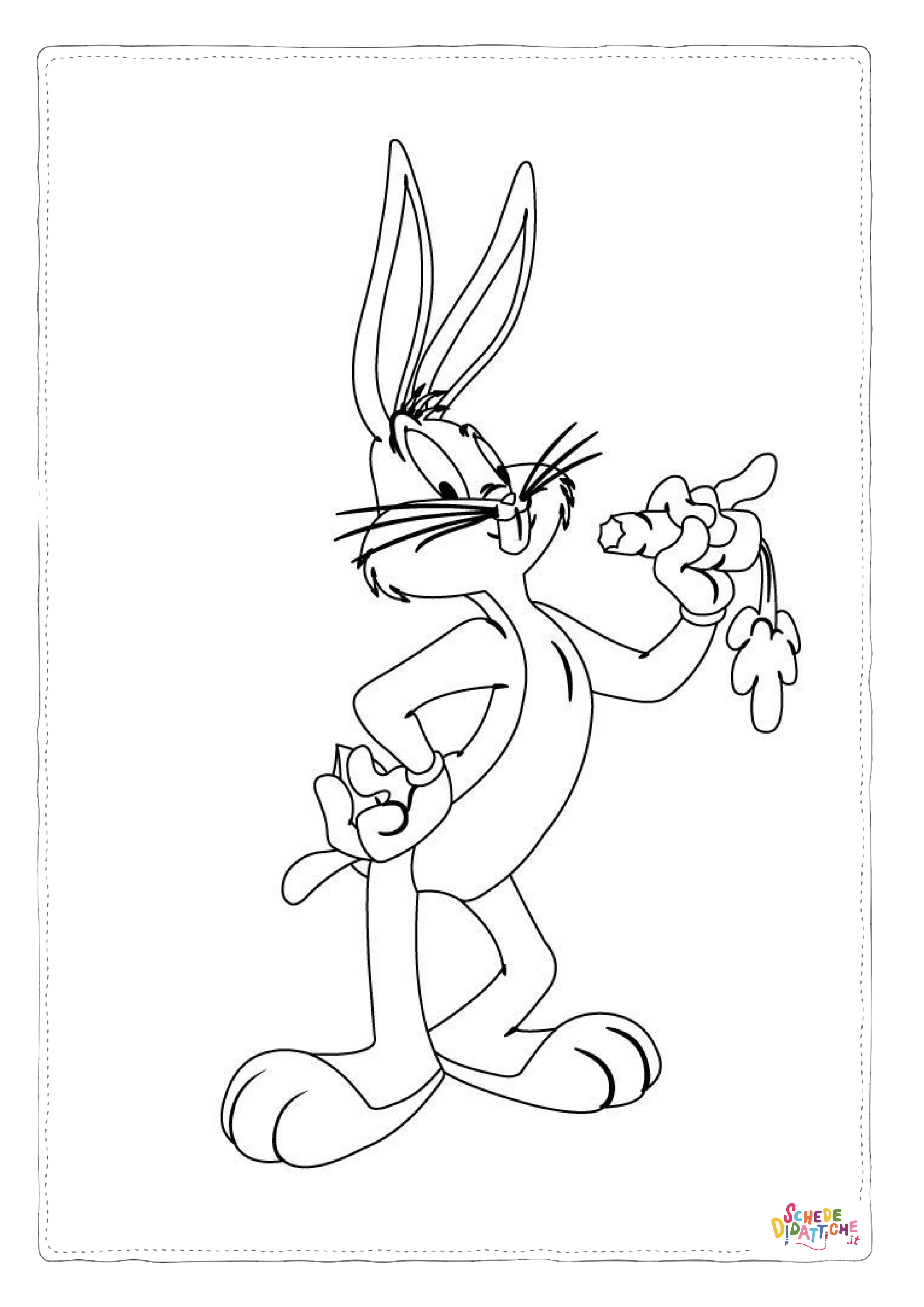 Disegno "Disegno di Bugs Bunny da stampare e colorare 21" Disegno di Bugs Bunny da stampare e colorare 21