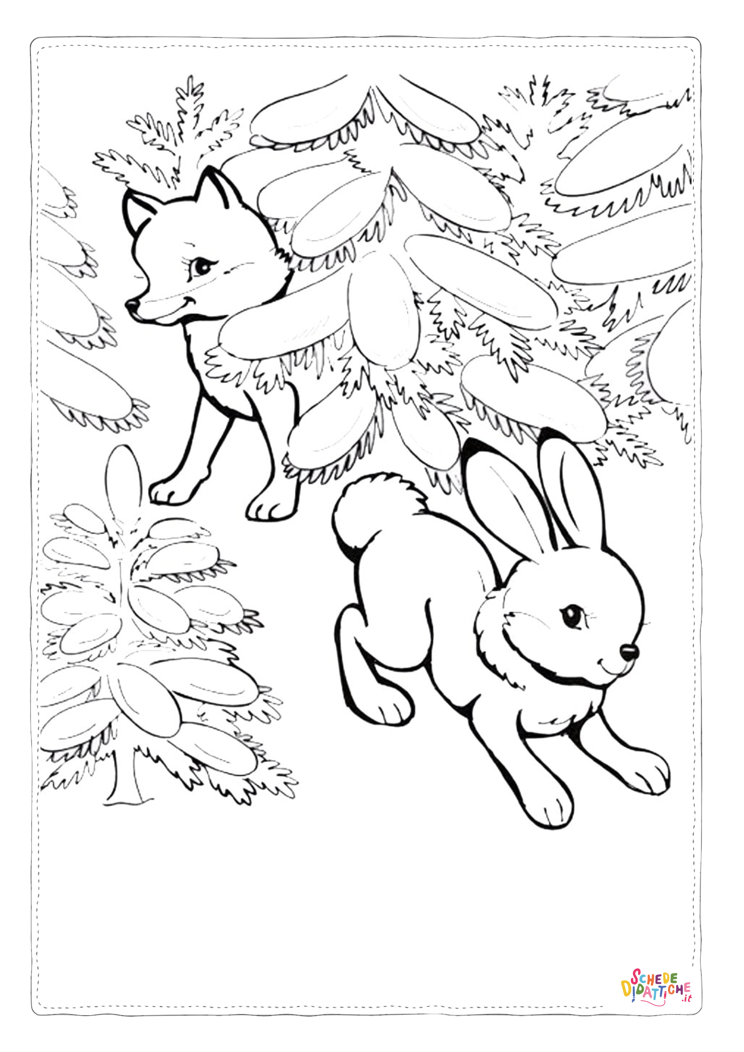 Disegno "Disegno di volpe da stampare e colorare 47" Disegno di volpe da stampare e colorare 47