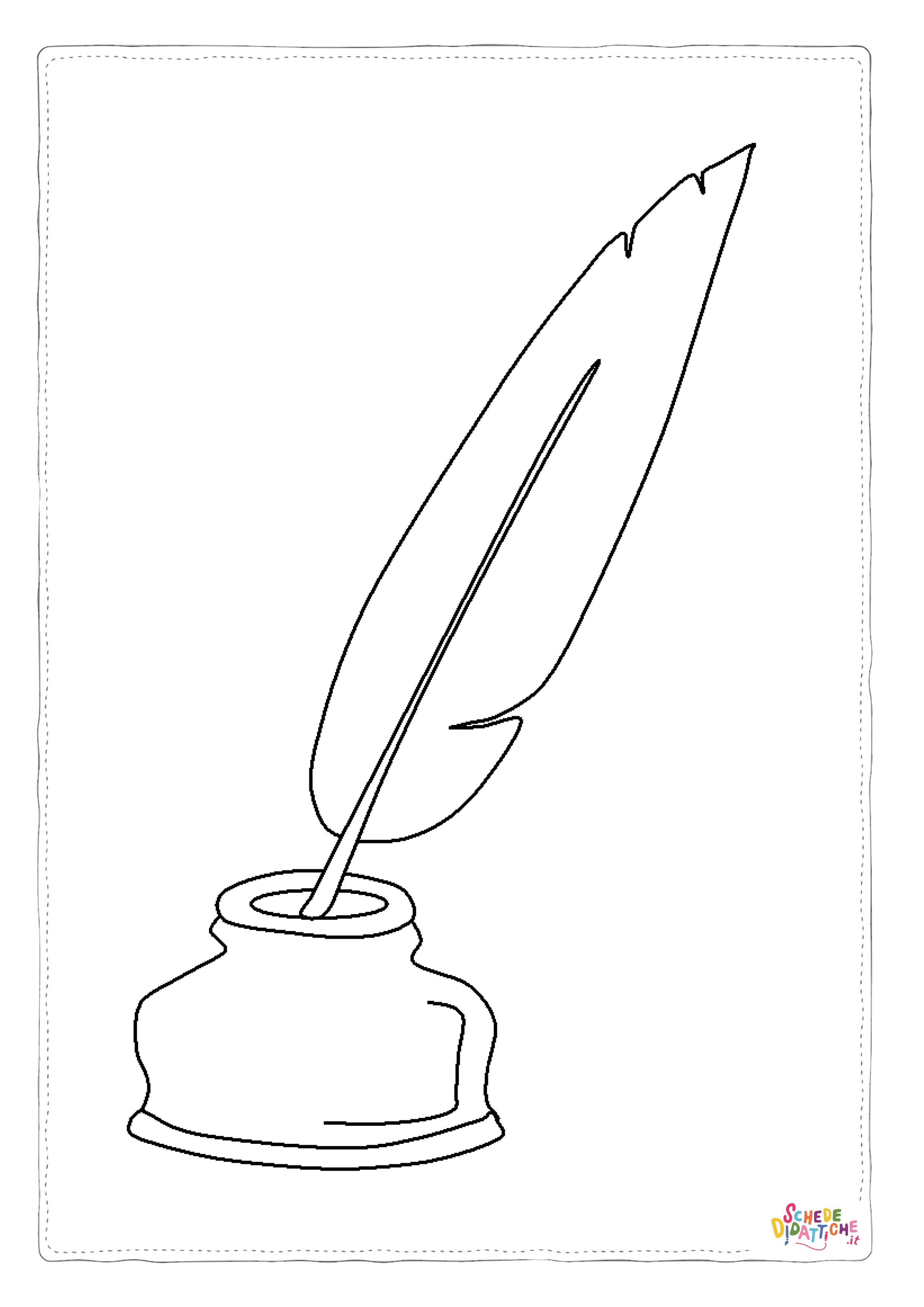 Disegno "Disegno di piuma da stampare e colorare 2" Disegno di piuma da stampare e colorare 2