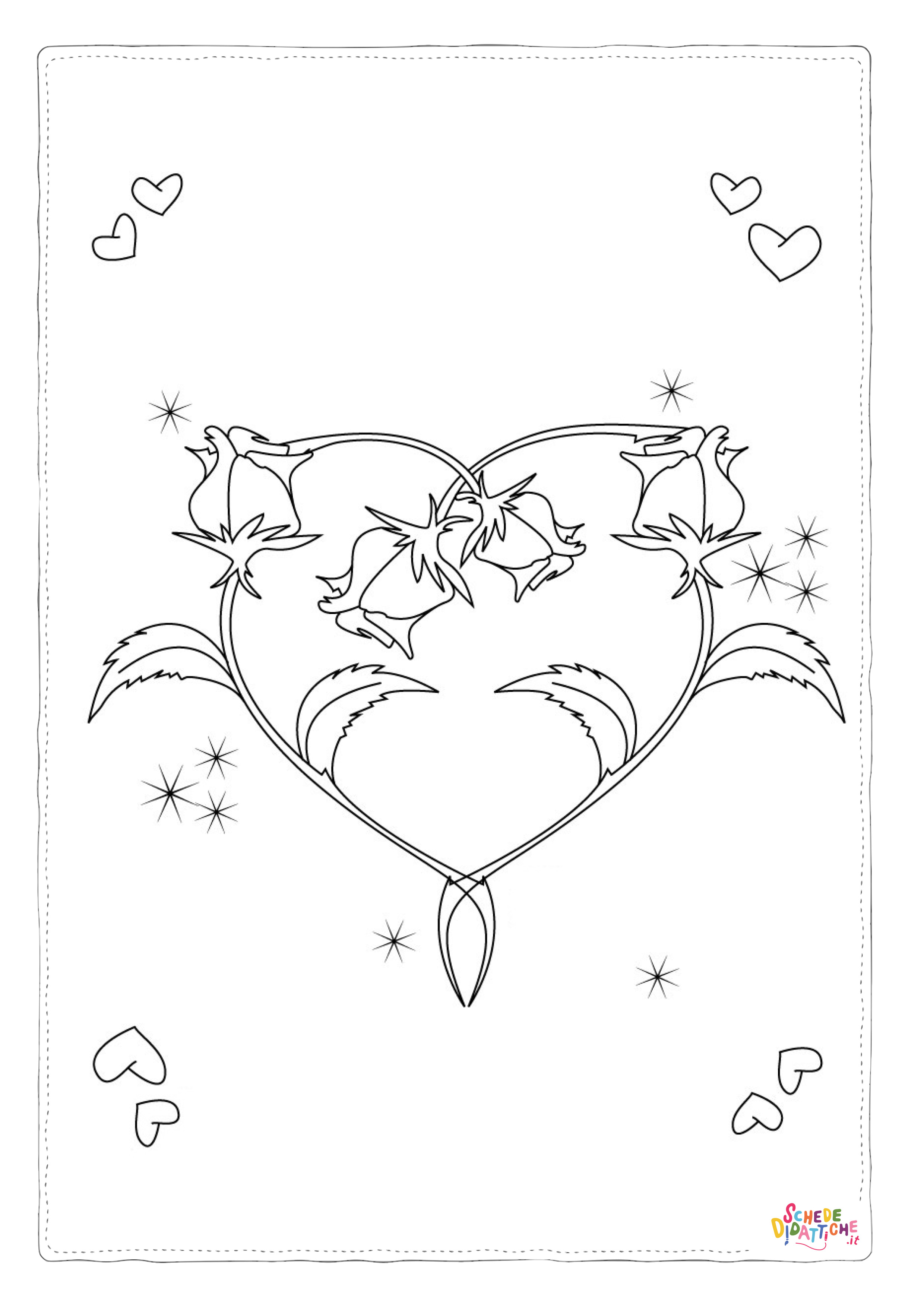 Disegno "Disegno di cuore da stampare e colorare 35" Disegno di cuore da stampare e colorare 35