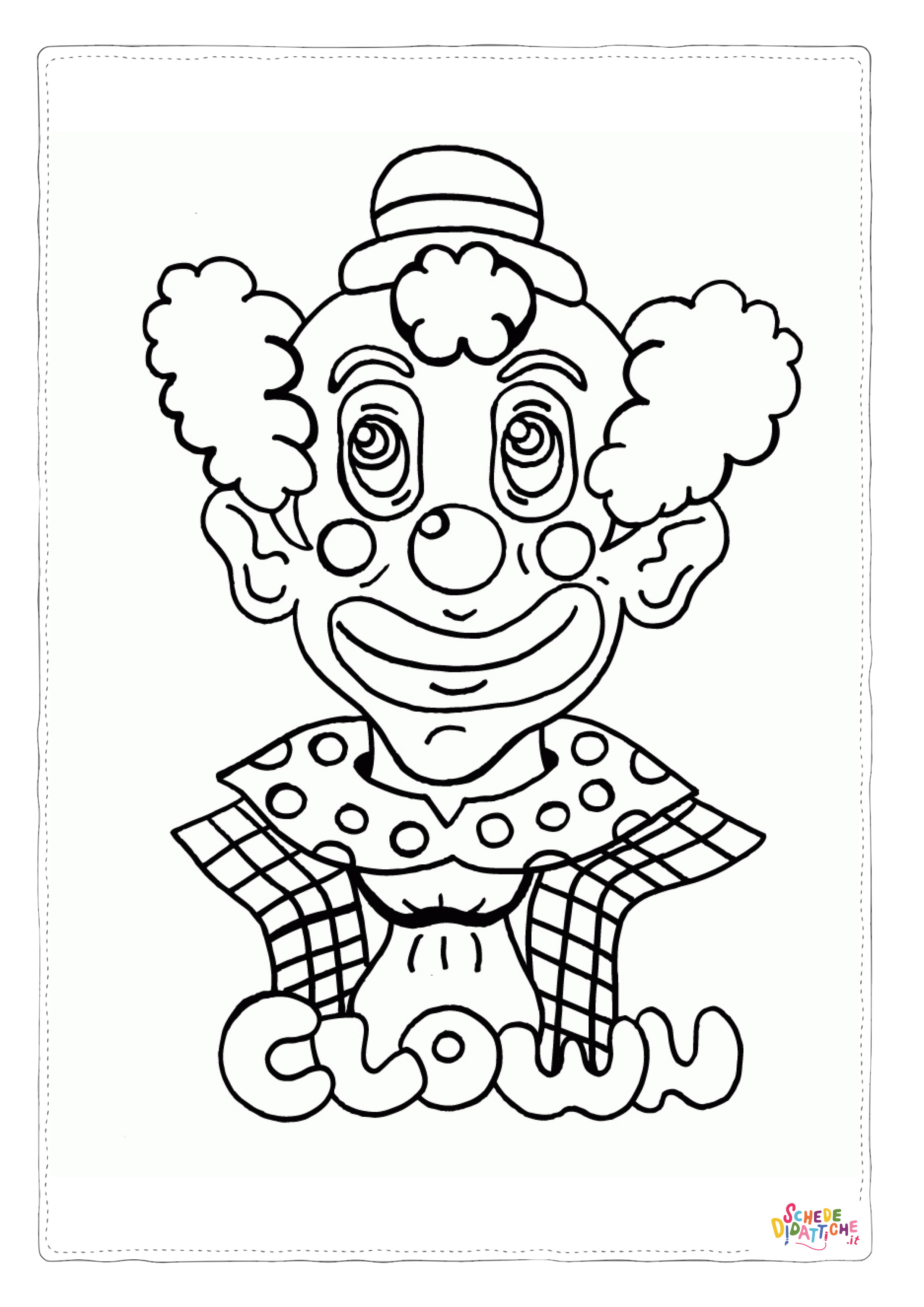 Disegno di clown da stampare e colorare 31