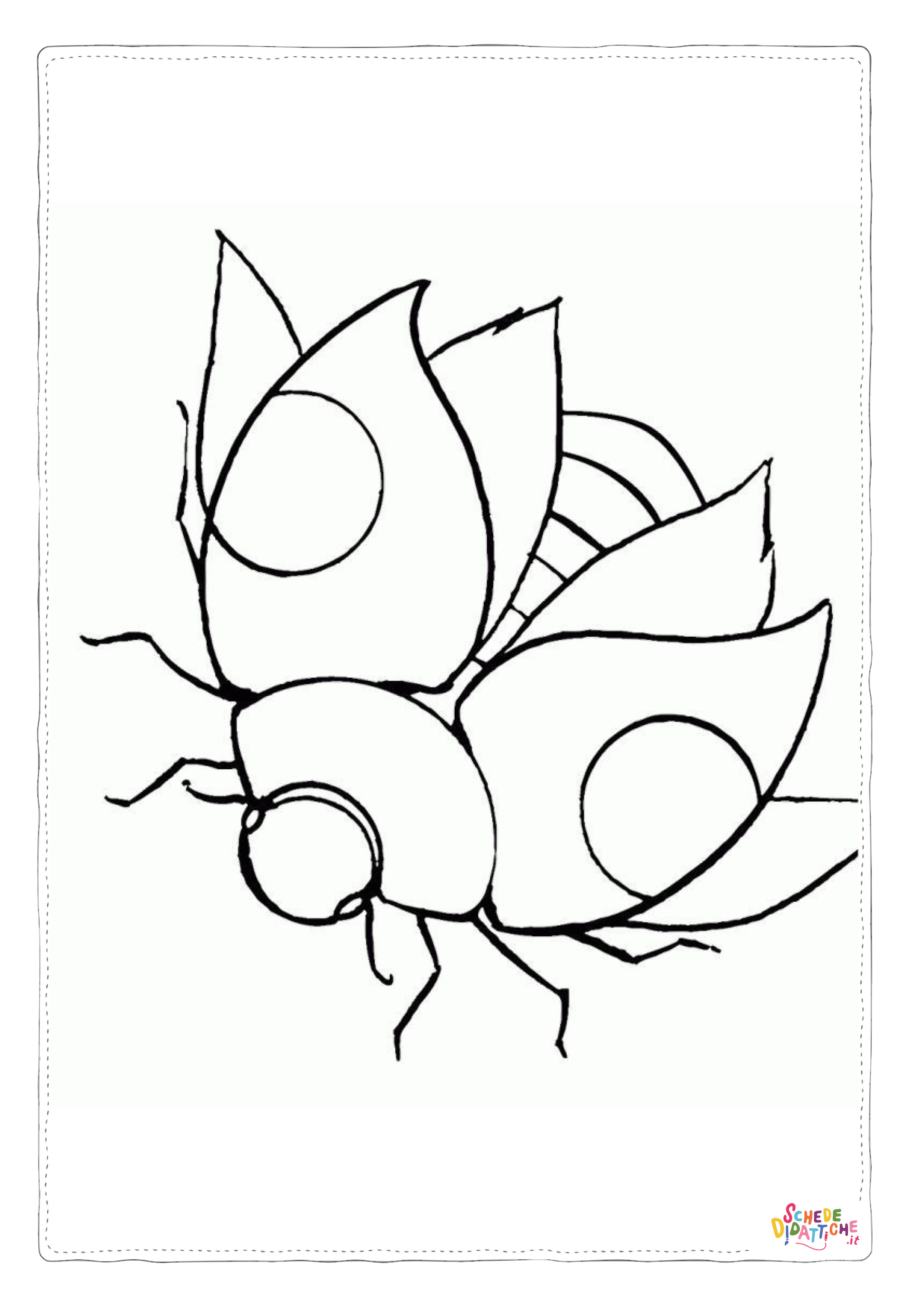 Disegno "Disegno di coccinella da stampare e colorare 55" Disegno di coccinella da stampare e colorare 55