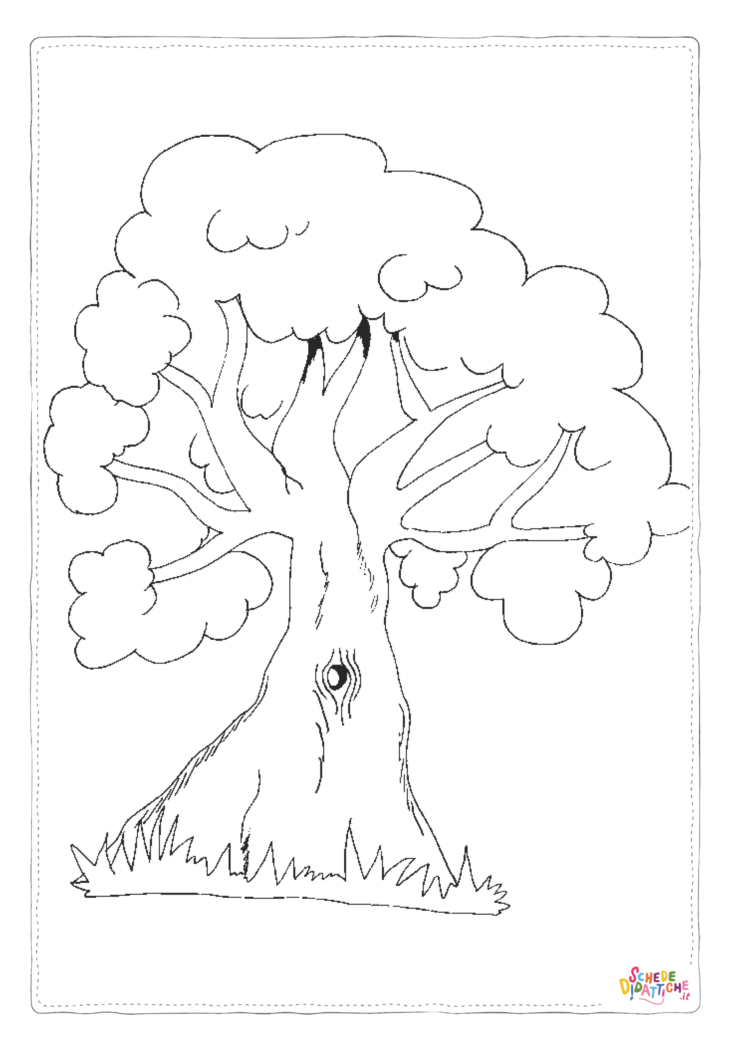 Disegno "Disegno di albero da stampare e colorare 4" Disegno di albero da stampare e colorare 4