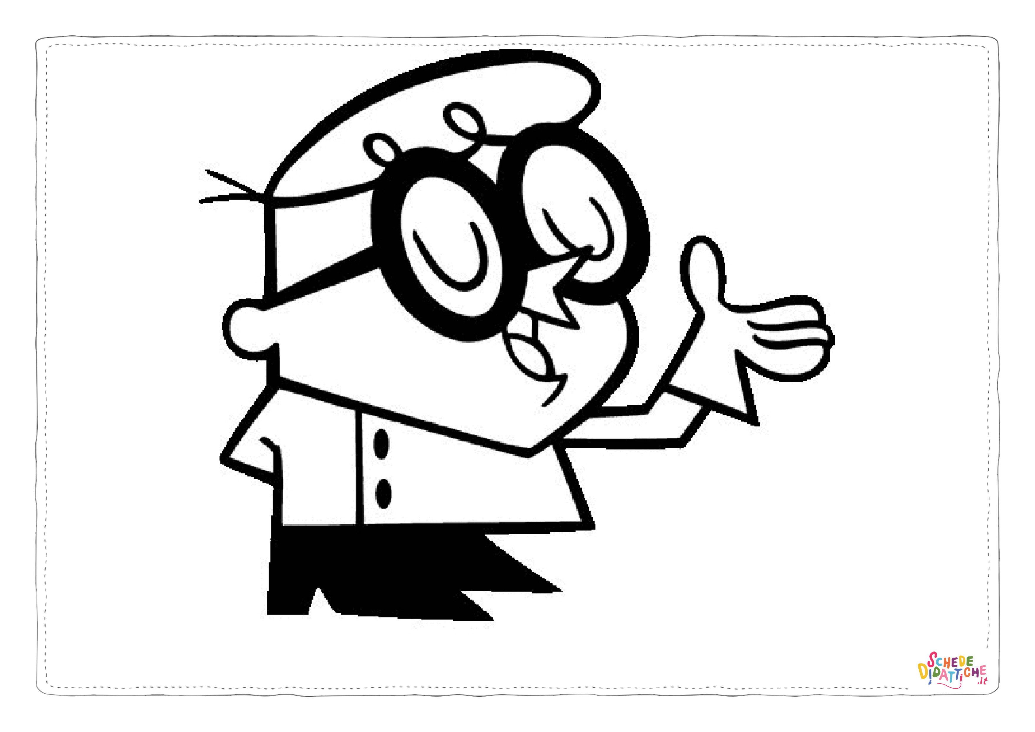 Disegno "Disegno di Il laboratorio di Dexter da stampare e colorare 1" Disegno di Il laboratorio di Dexter da stampare e colorare 1