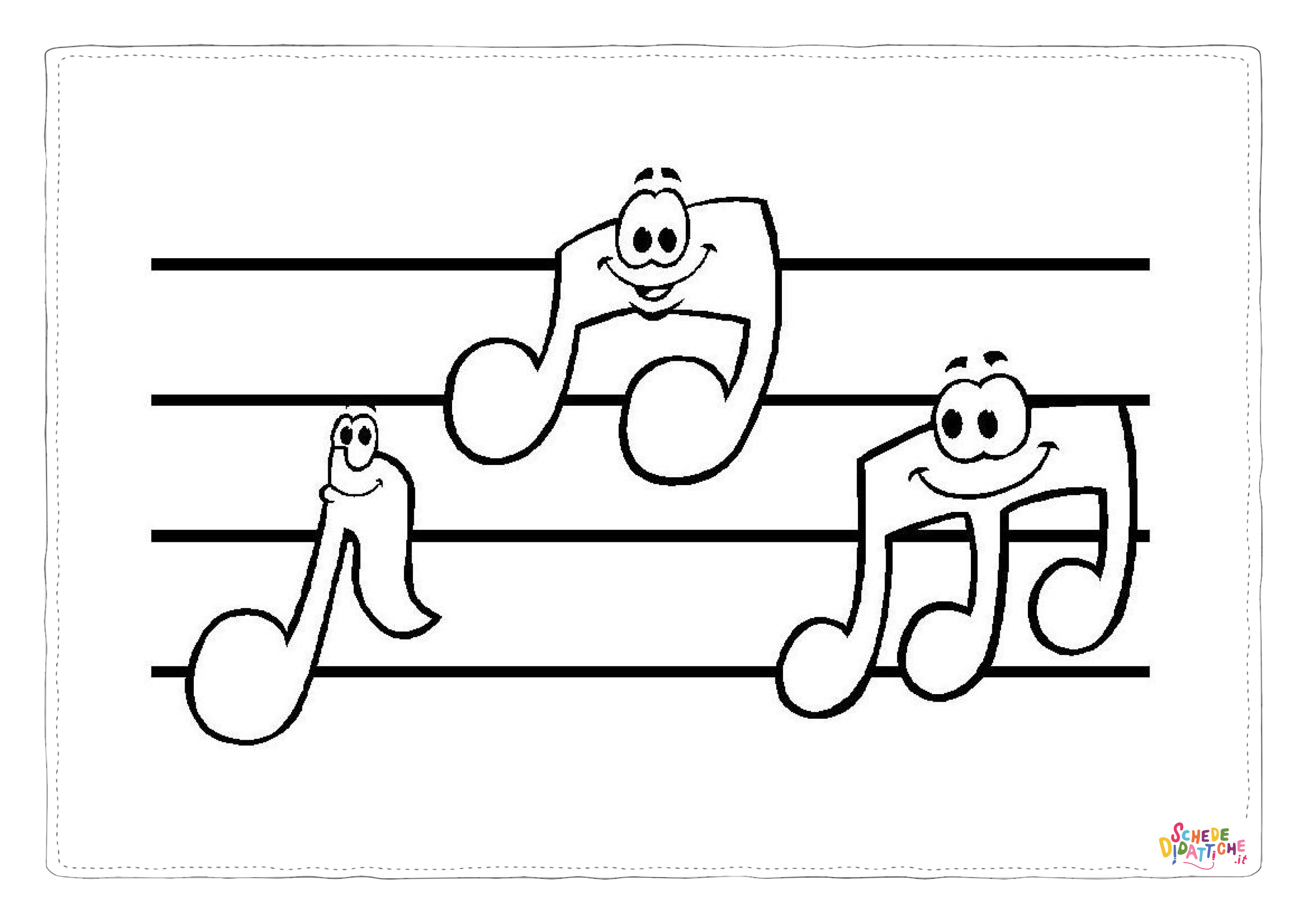 Disegno "Disegno di nota musicale da stampare e colorare 27" Disegno di nota musicale da stampare e colorare 27