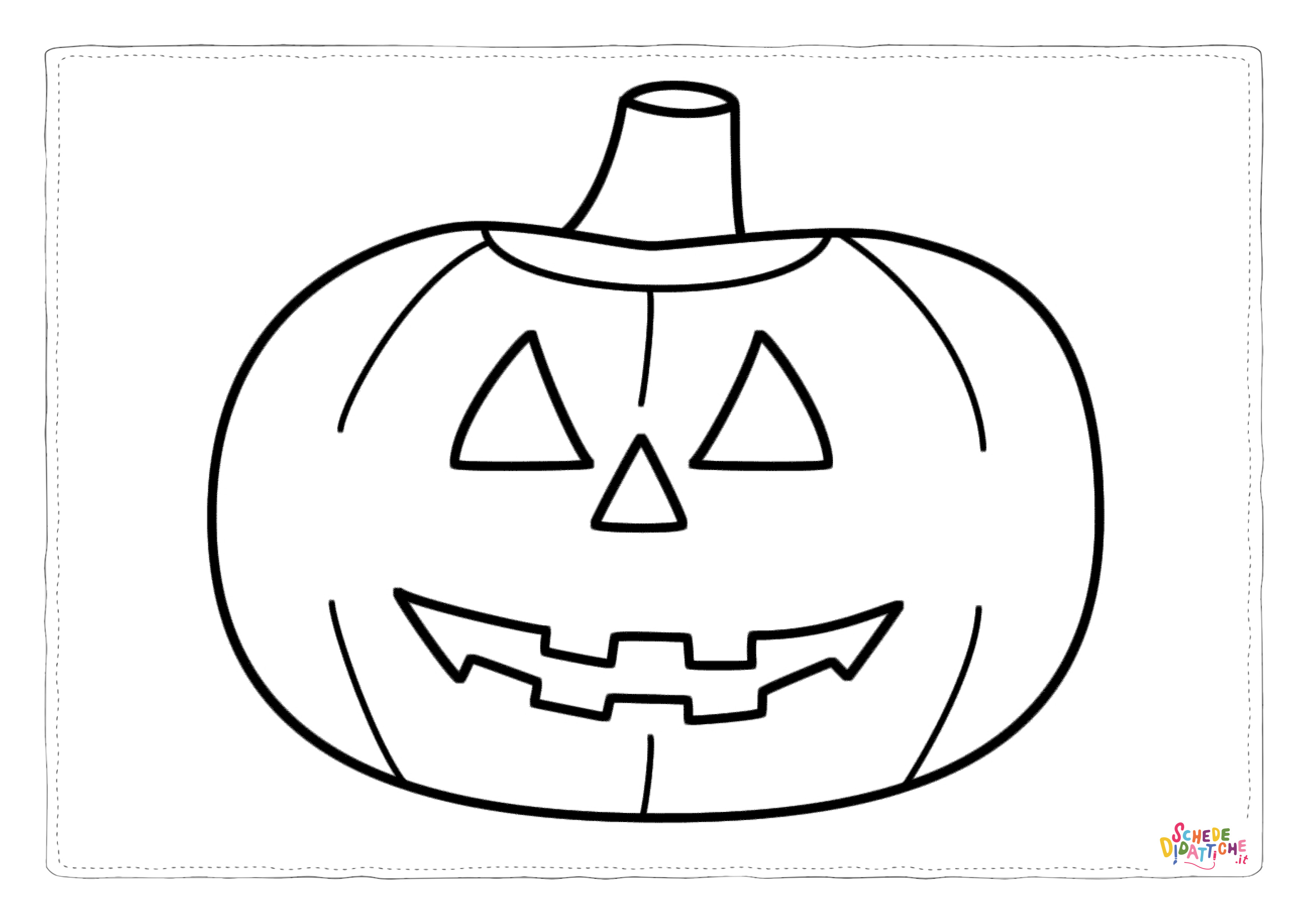 Disegno "Disegno di zucca di Halloween da stampare e colorare 166" Disegno di zucca di Halloween da stampare e colorare 166