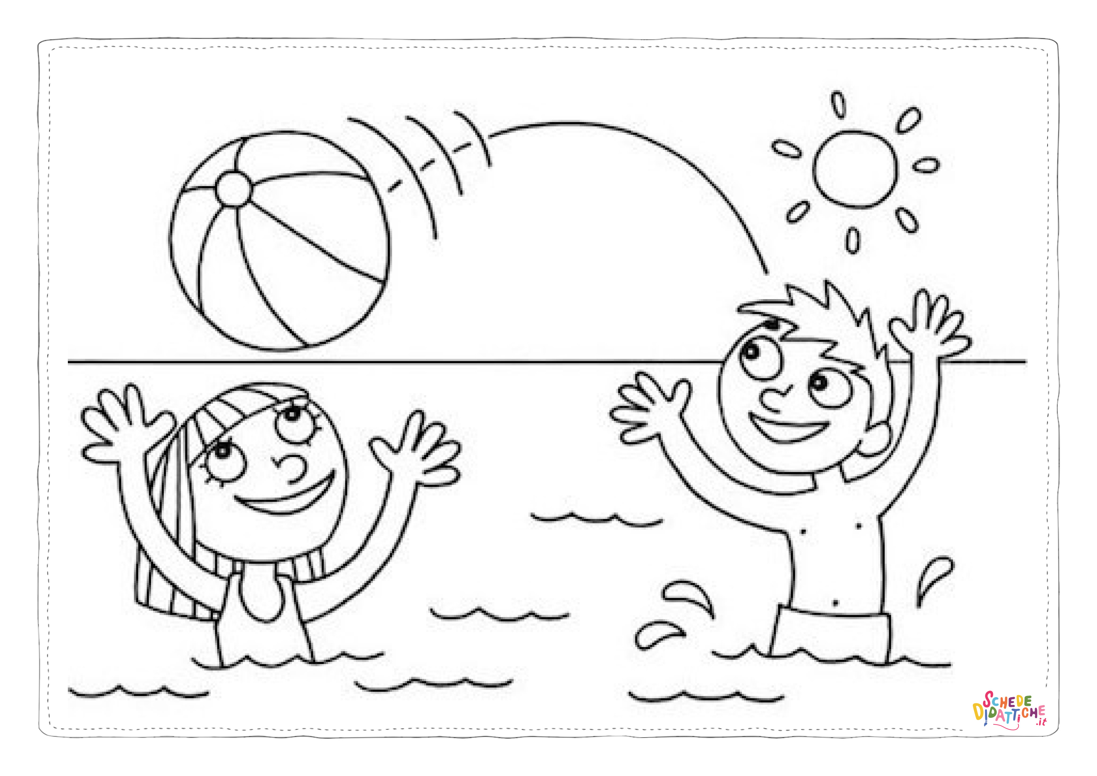 Disegno "Bambini in spiaggia 37" Bambini in spiaggia 37