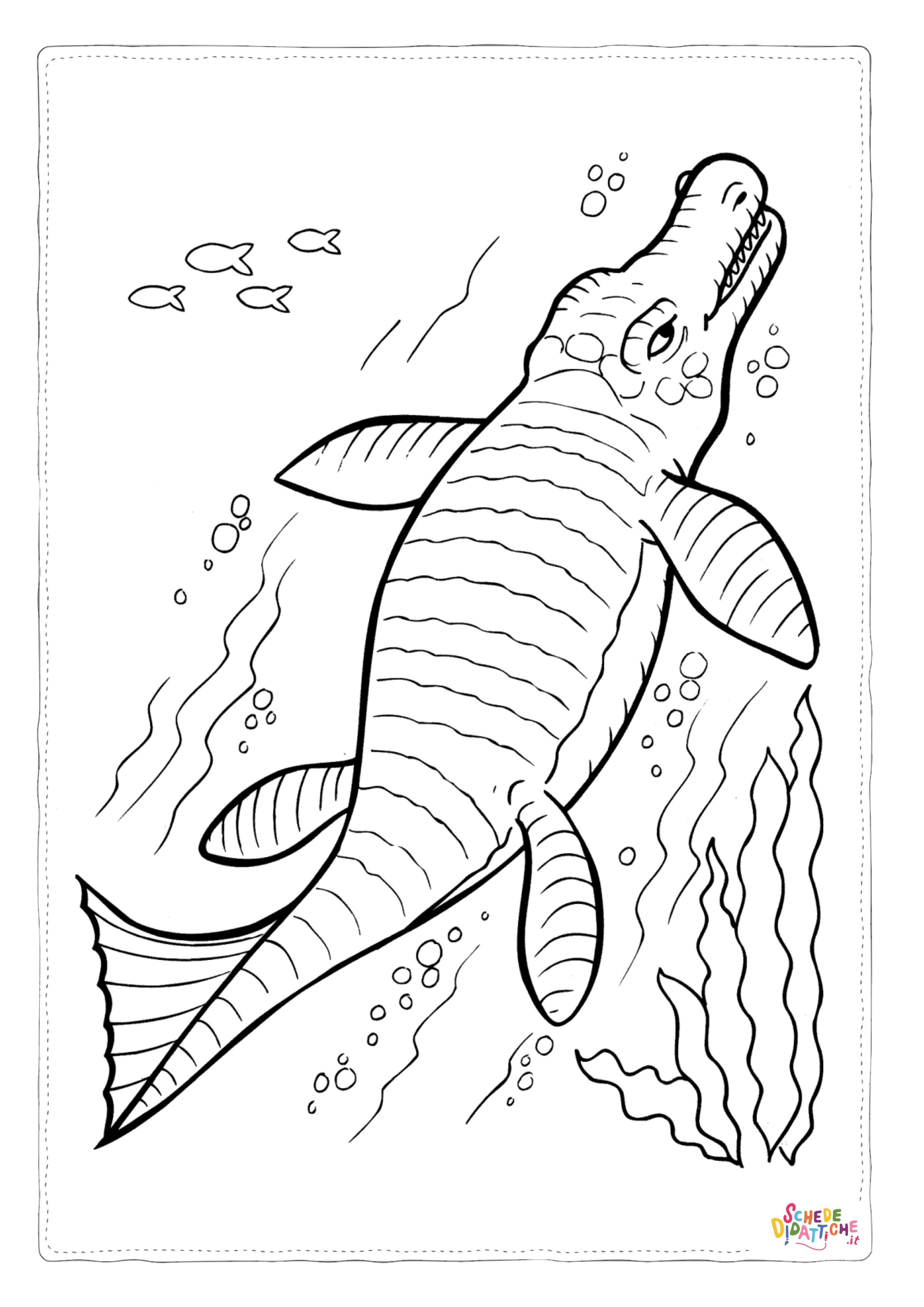 Disegno "Disegno di Plesiosauro da stampare e colorare" Disegno di Plesiosauro da stampare e colorare