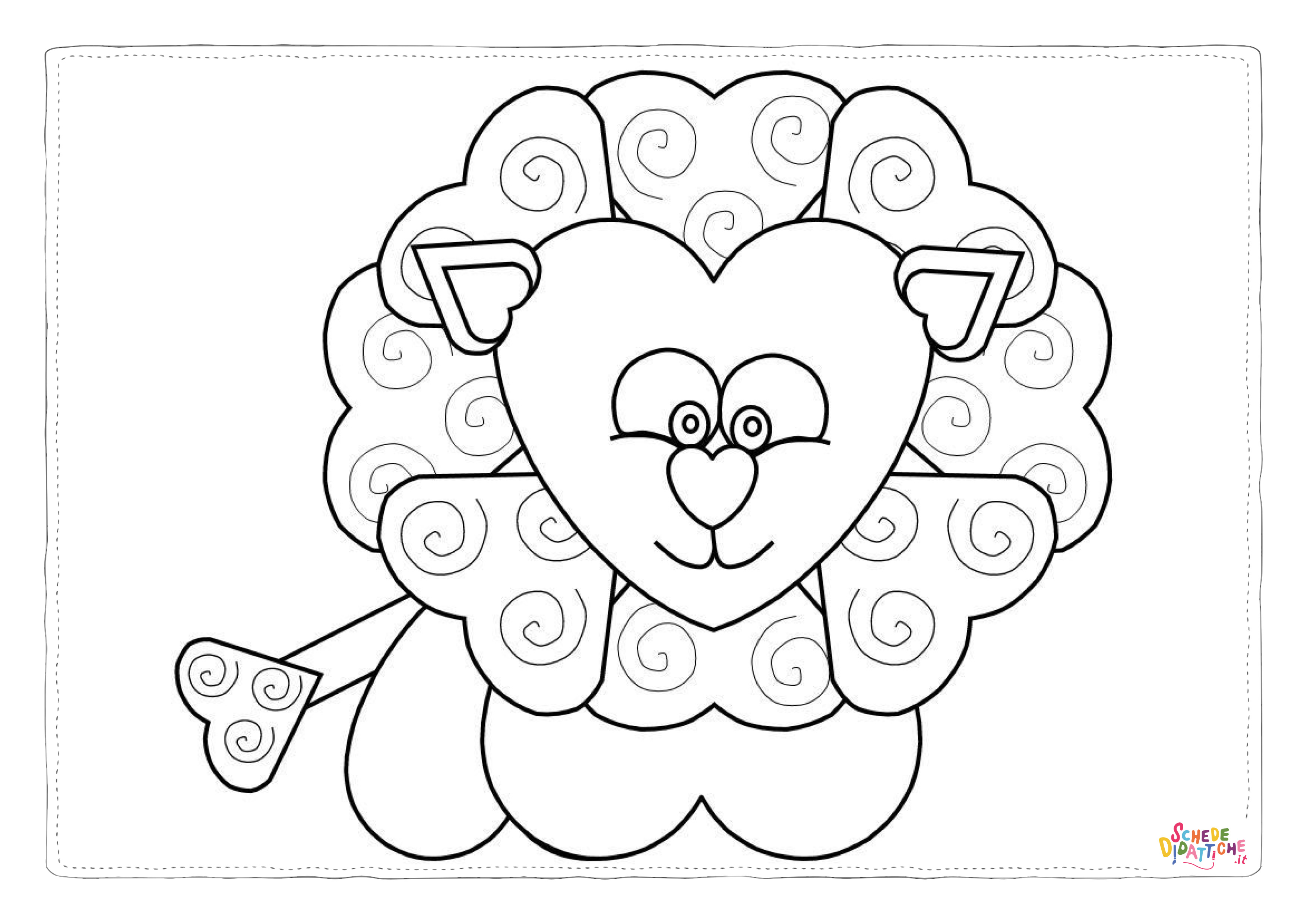 Disegno di leone da stampare e colorare 108