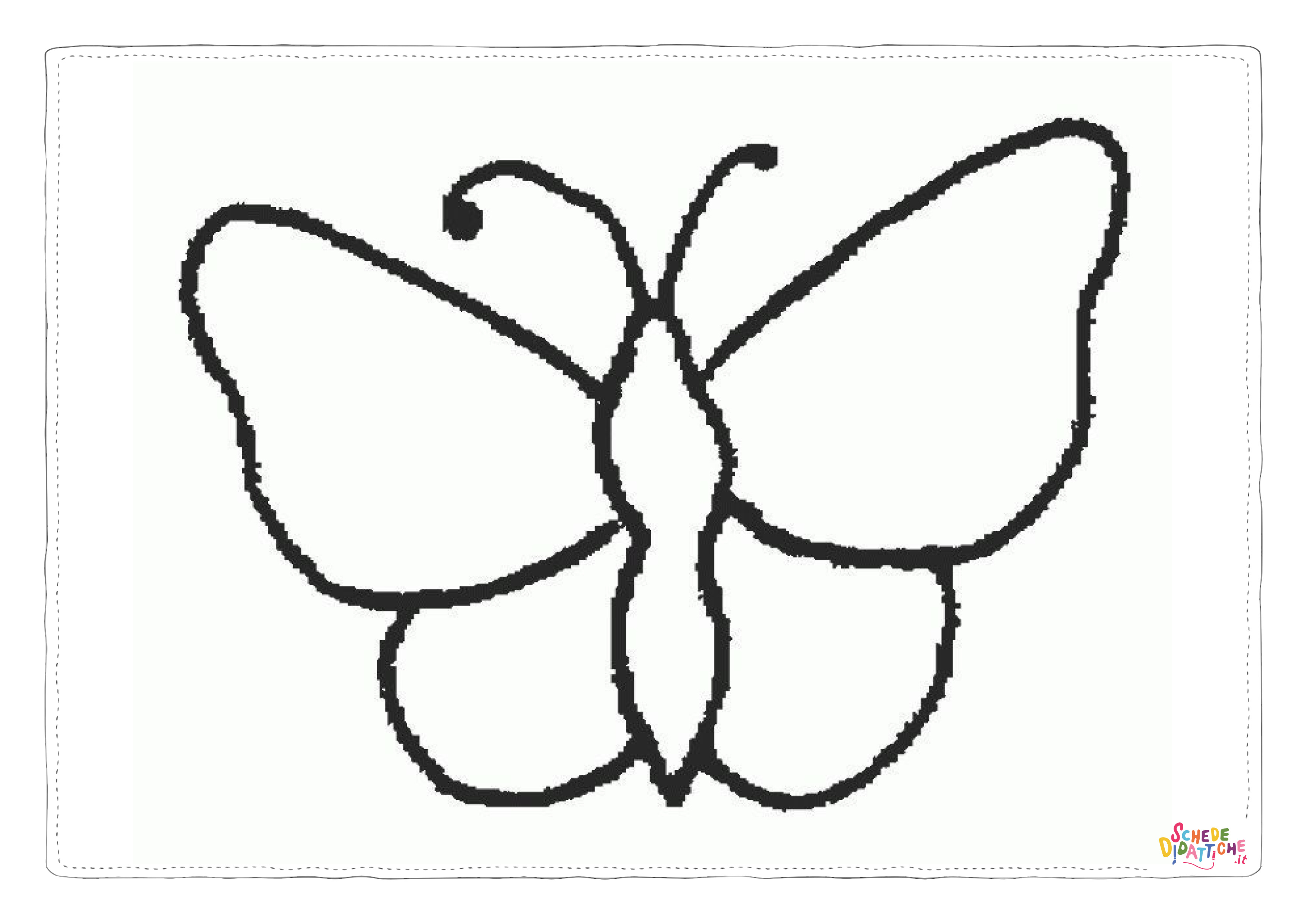 Disegno di farfalla da stampare e colorare 20