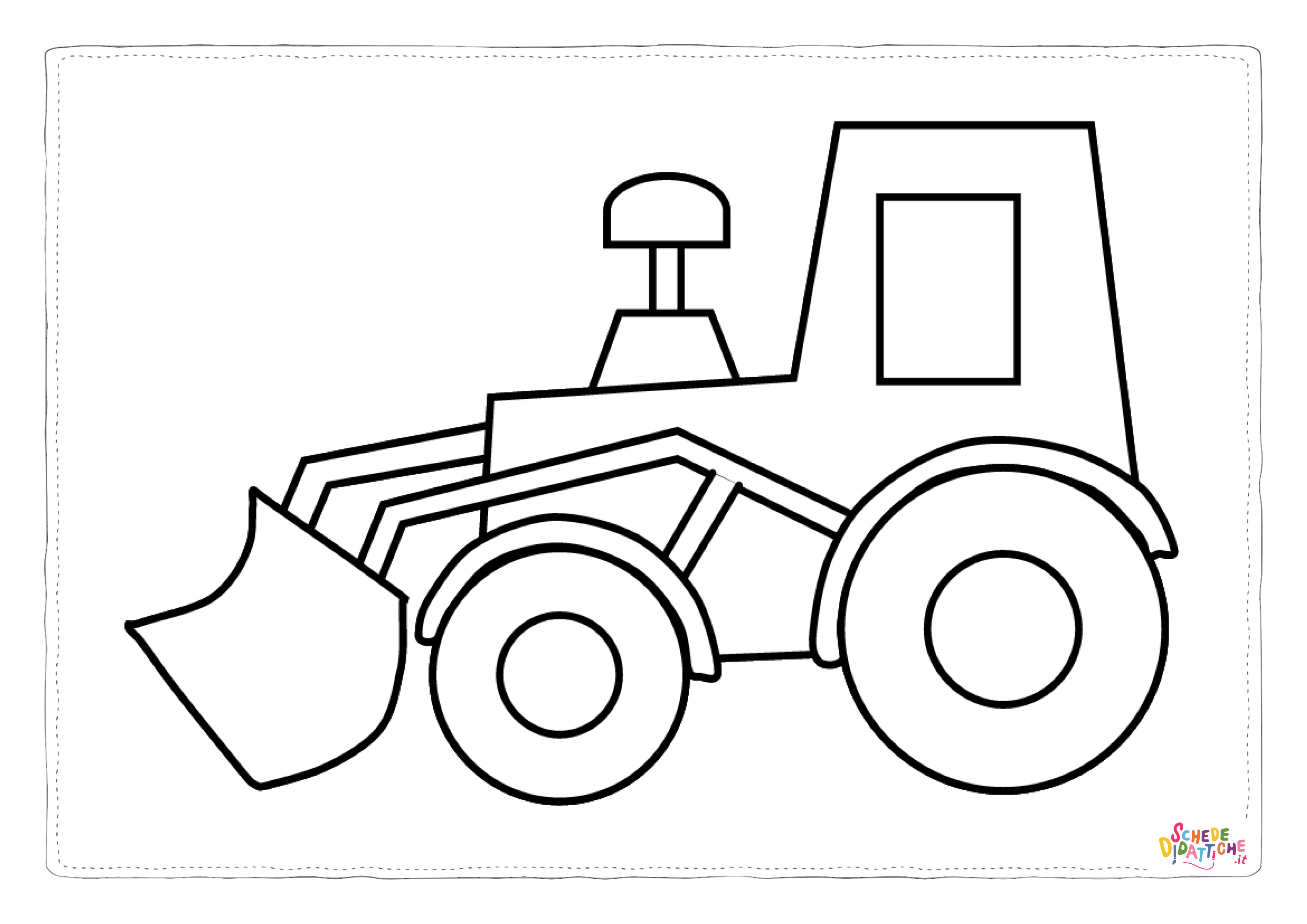 Disegno "Disegno di mezzo da lavoro da stampare e colorare 34" Disegno di mezzo da lavoro da stampare e colorare 34