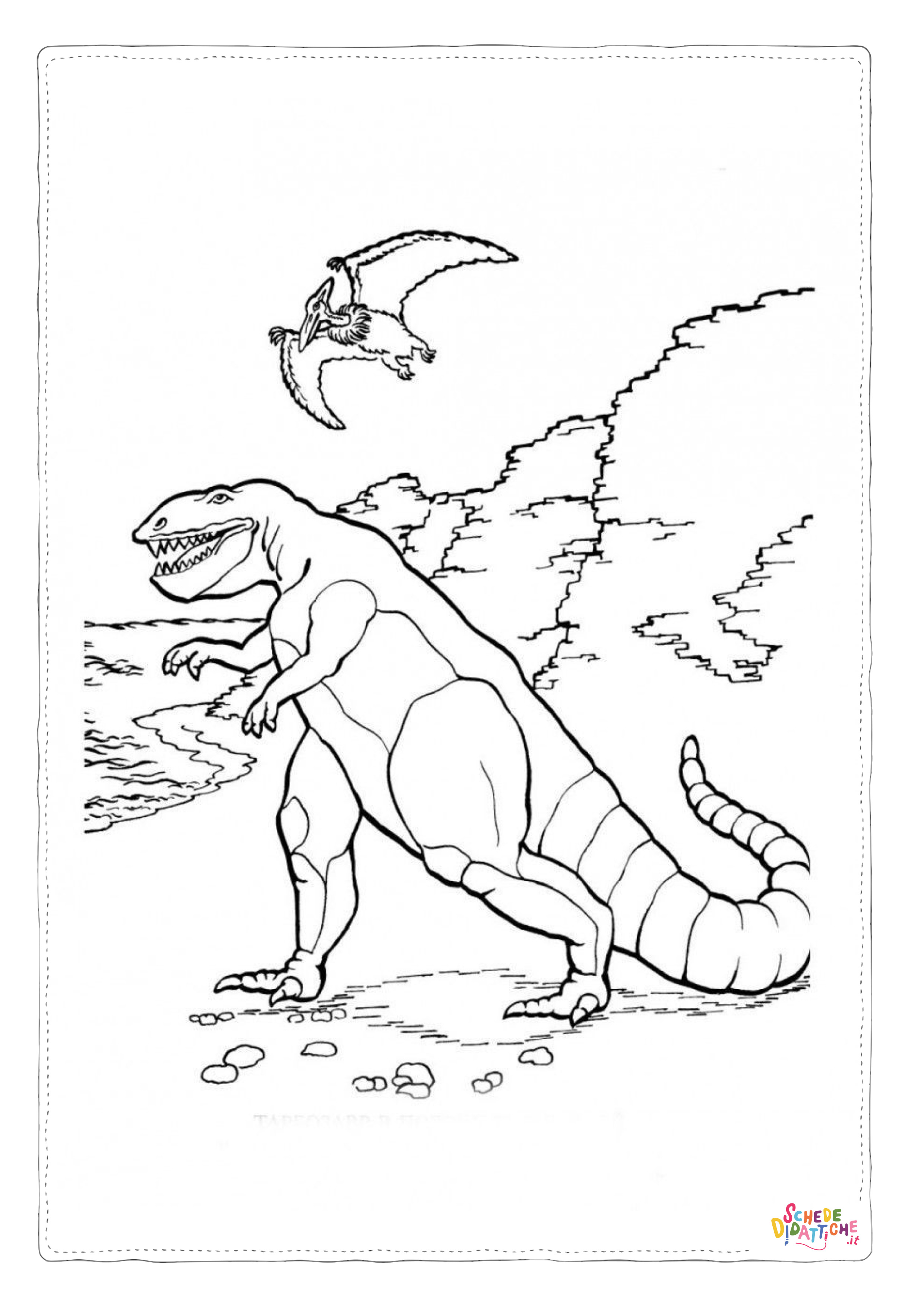 Disegno di Tirannosauro da stampare e colorare 97