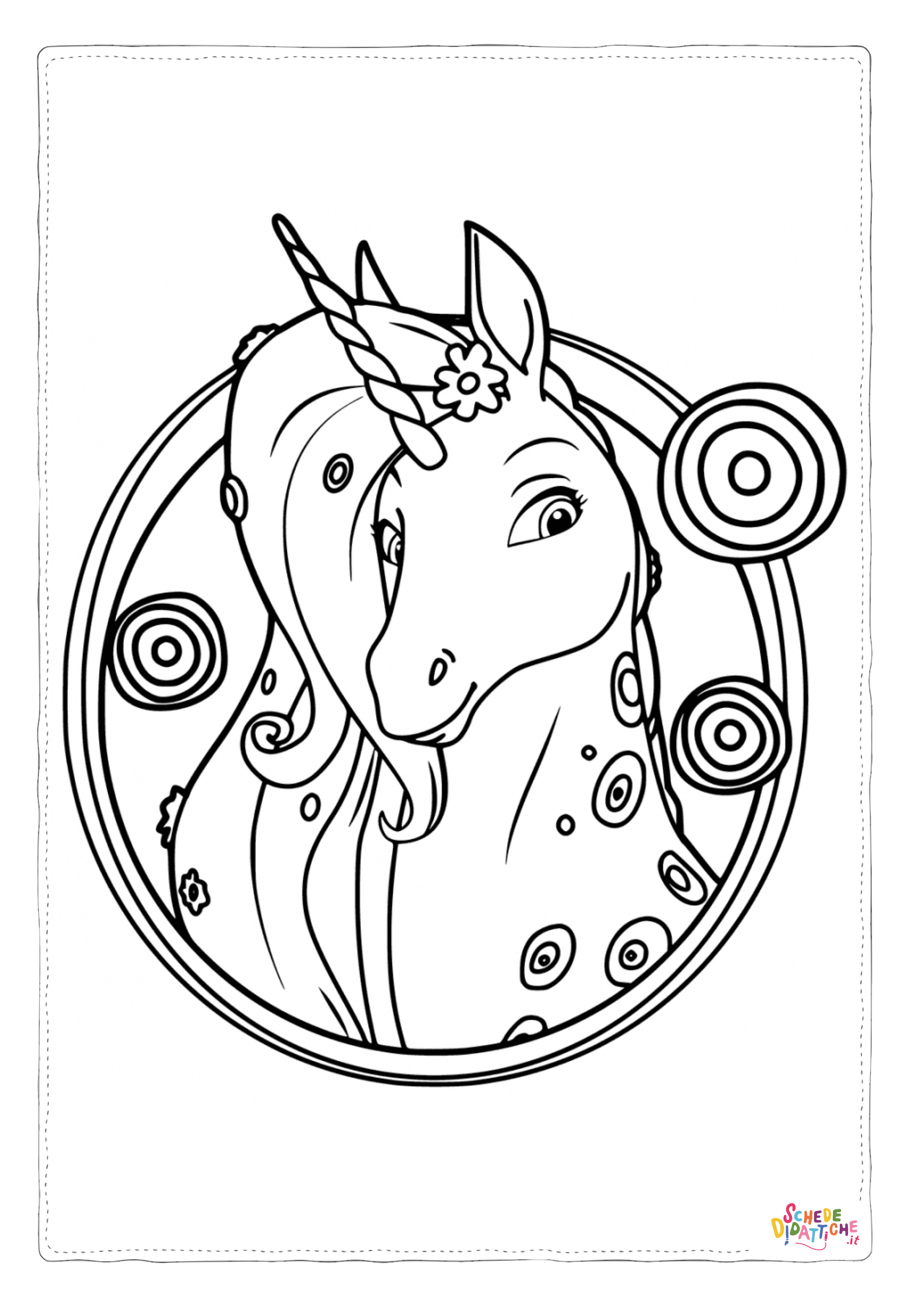 Disegno "Disegno di unicorno da stampare e colorare 169" Disegno di unicorno da stampare e colorare 169