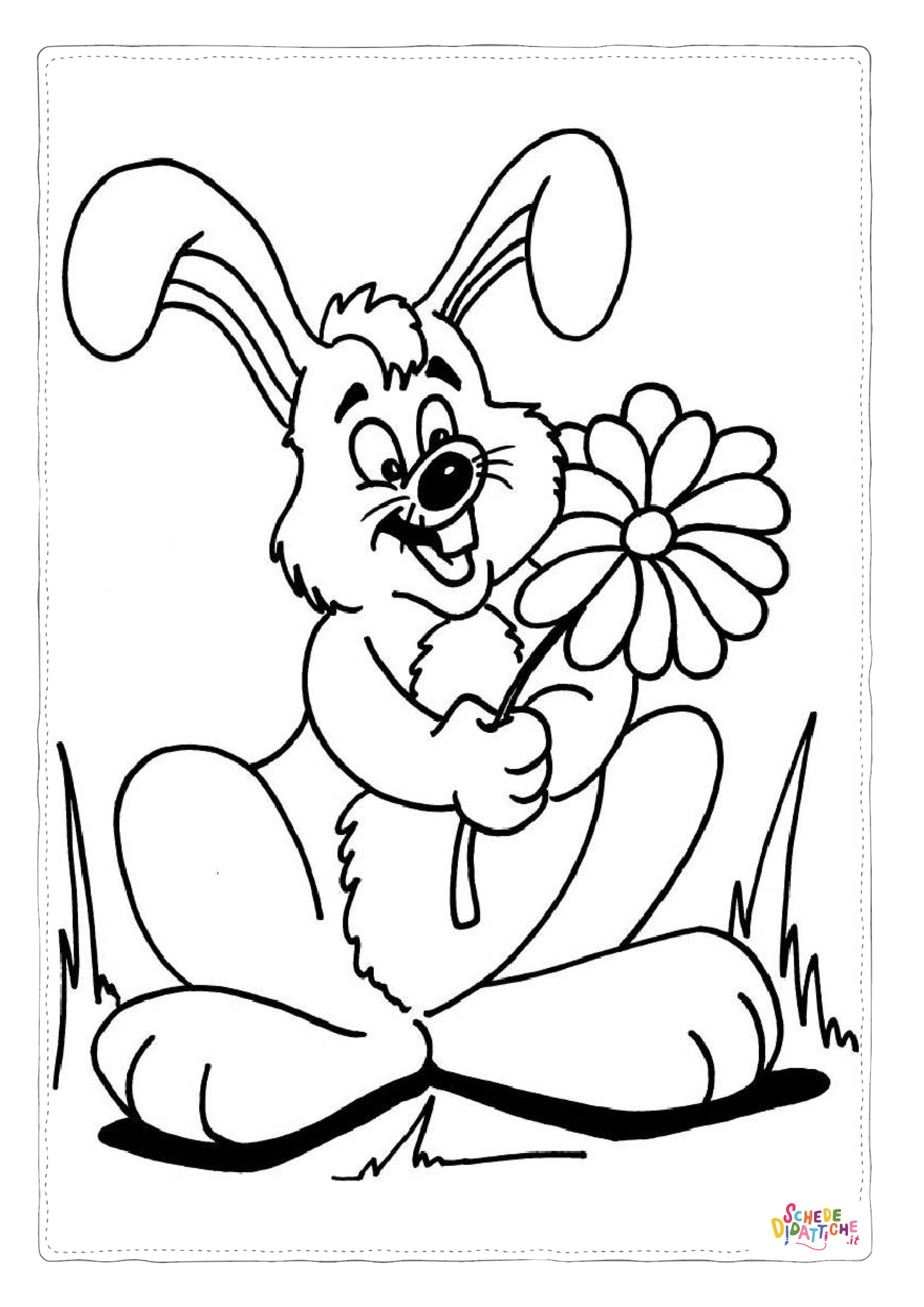 Disegno "Disegno di coniglio da stampare e colorare 55" Disegno di coniglio da stampare e colorare 55