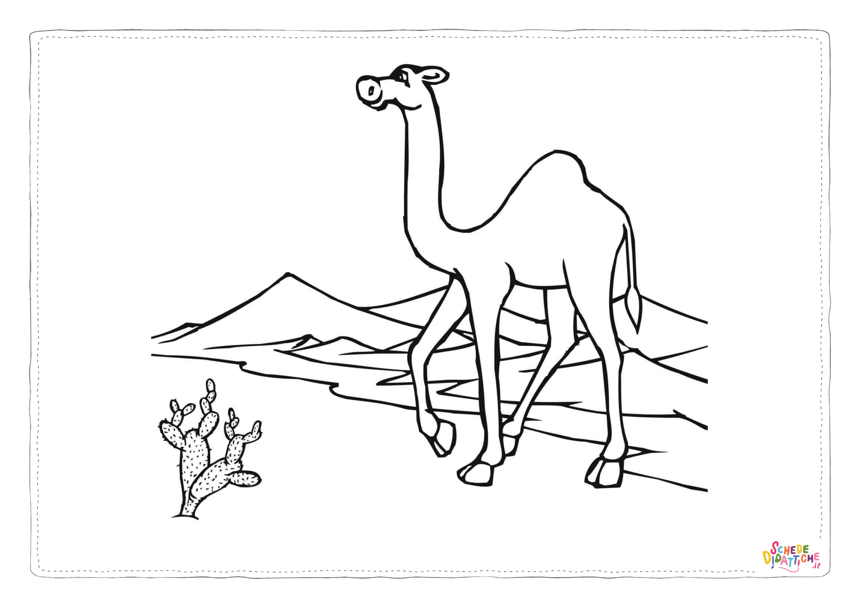Disegno di dromedario da stampare e colorare 12