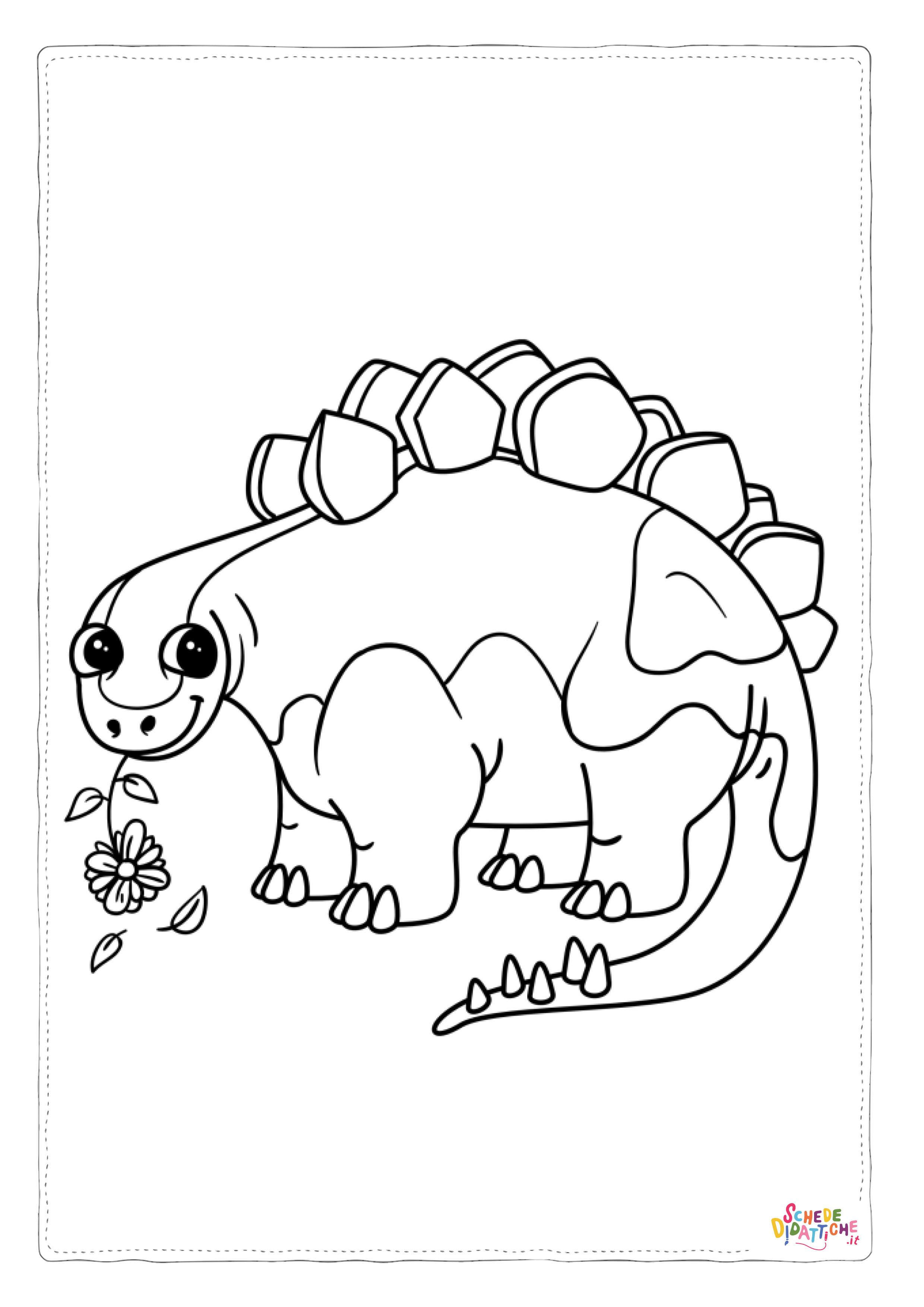 Disegno "Disegno di Stegosauro da stampare e colorare 1" Disegno di Stegosauro da stampare e colorare 1