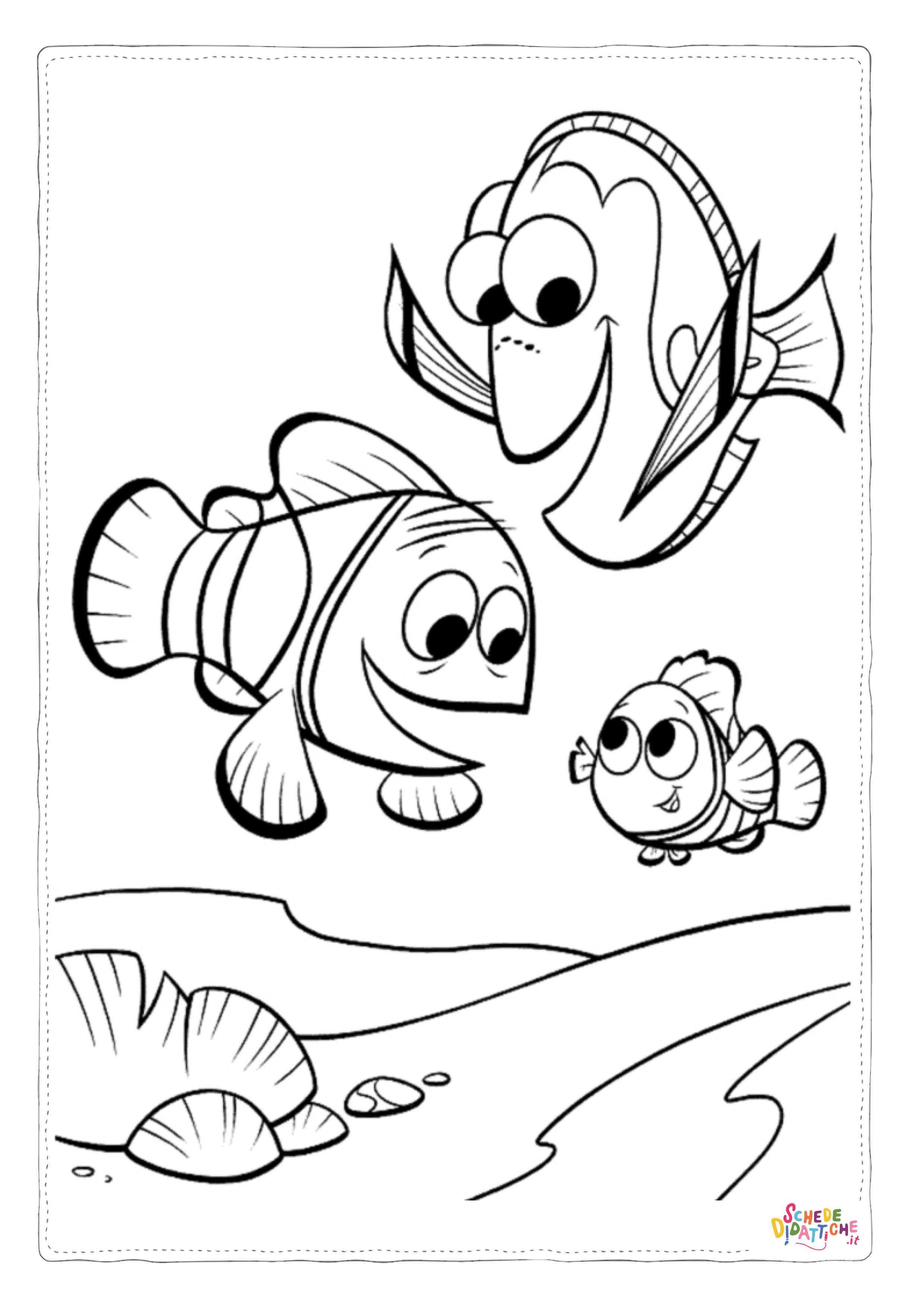 Disegno "Disegno di Alla ricerca di Nemo da stampare e colorare 34" Disegno di Alla ricerca di Nemo da stampare e colorare 34
