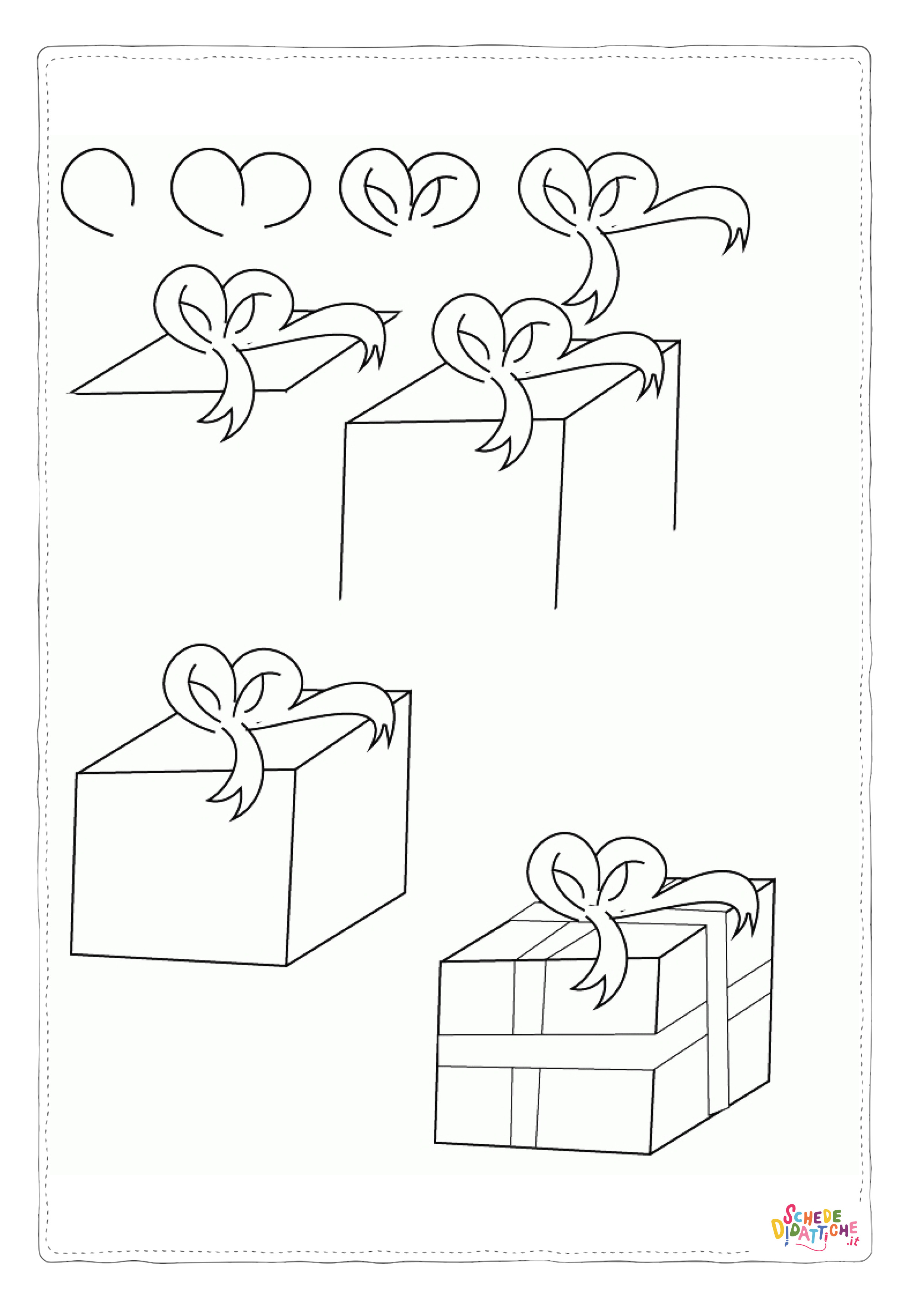 Disegno "Disegno di regalo da stampare e colorare 25" Disegno di regalo da stampare e colorare 25