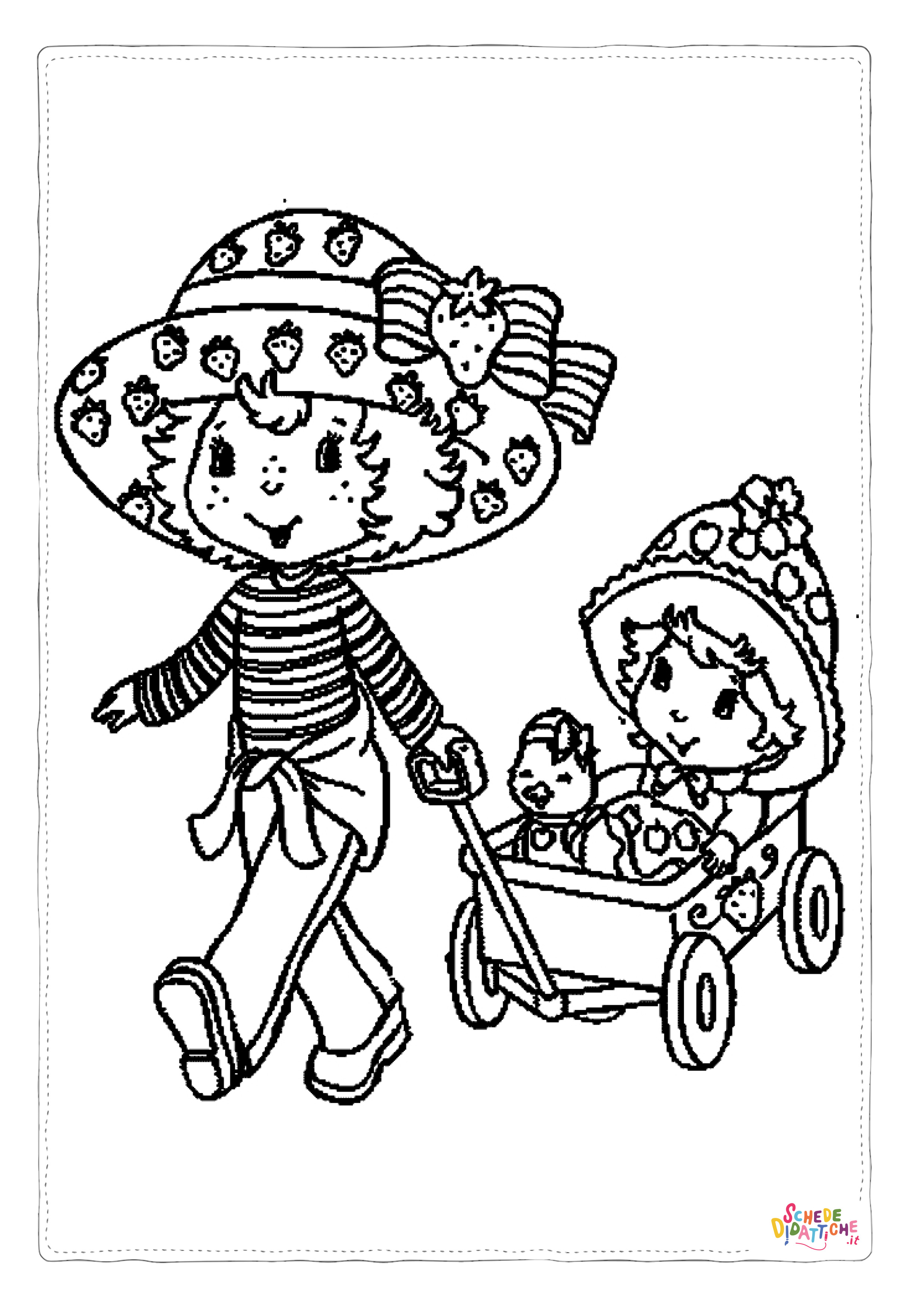 Disegno "Disegno di Fragolina da stampare e colorare 8" Disegno di Fragolina da stampare e colorare 8