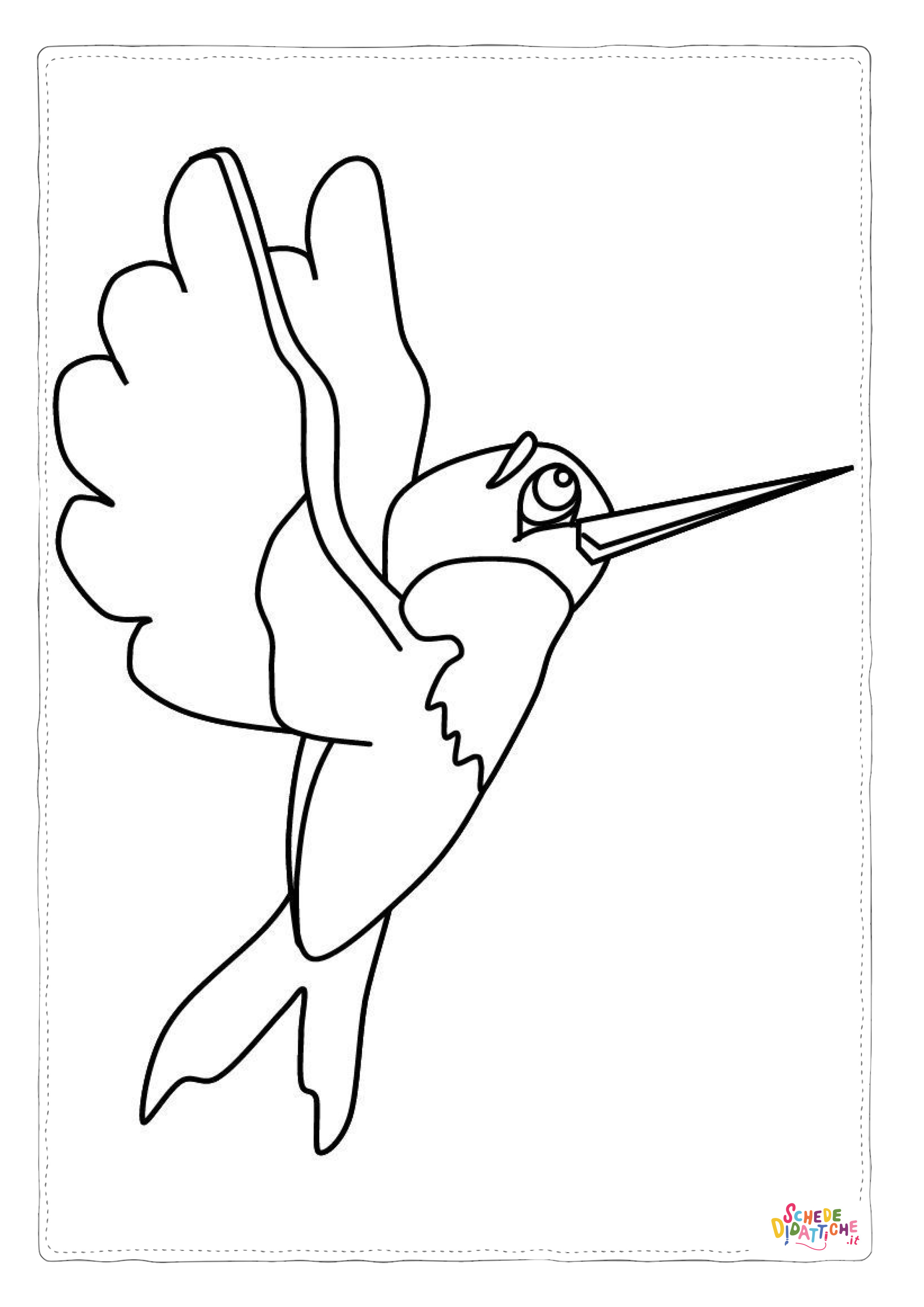 Disegno di colibr da stampare e colorare 18