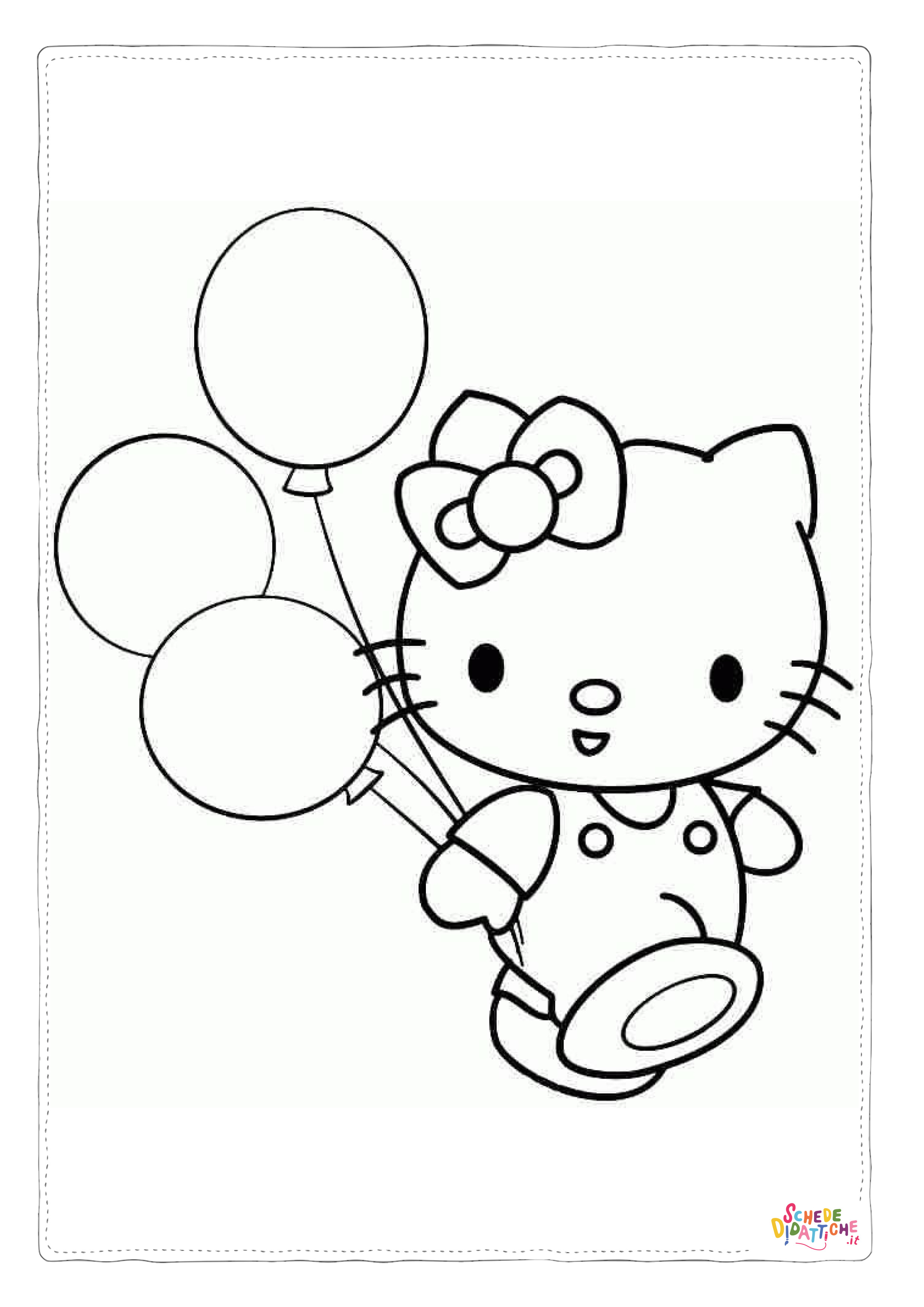 Disegno "Disegno di Hello Kitty da stampare e colorare 213" Disegno di Hello Kitty da stampare e colorare 213