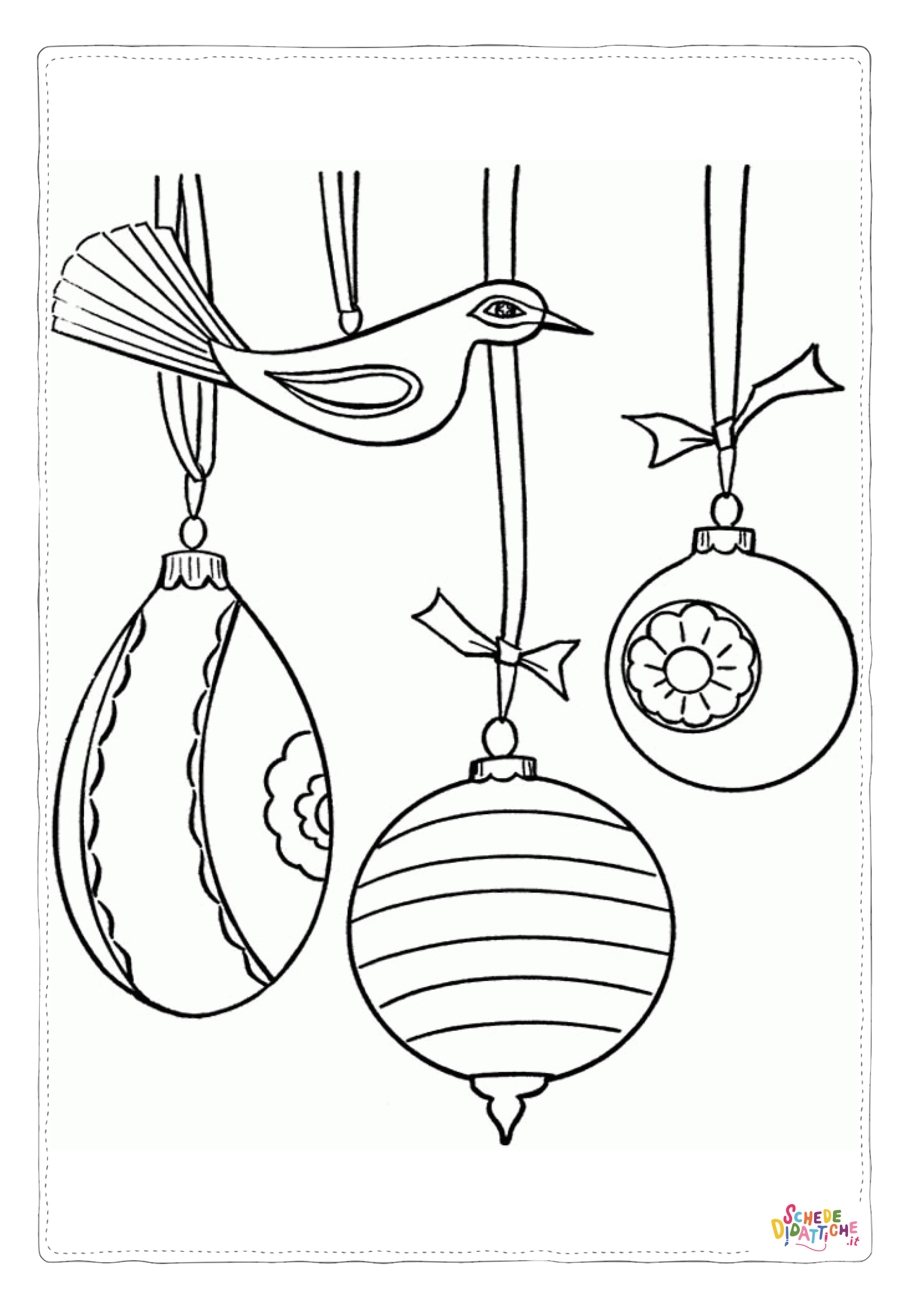 Disegno "Disegno di palla di Natale da stampare e colorare 51" Disegno di palla di Natale da stampare e colorare 51