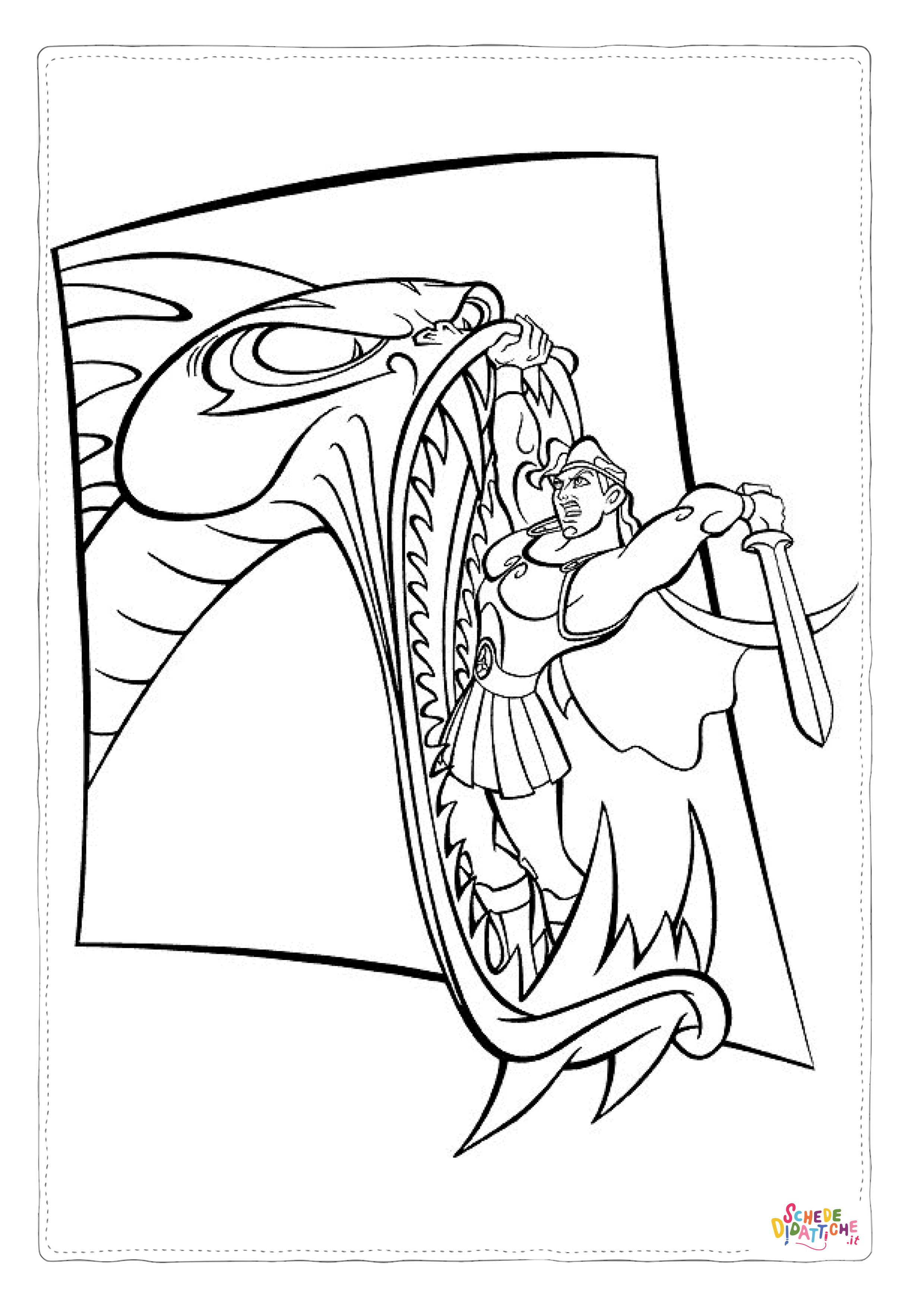 Disegno "Disegno di Hercules da stampare e colorare 15" Disegno di Hercules da stampare e colorare 15