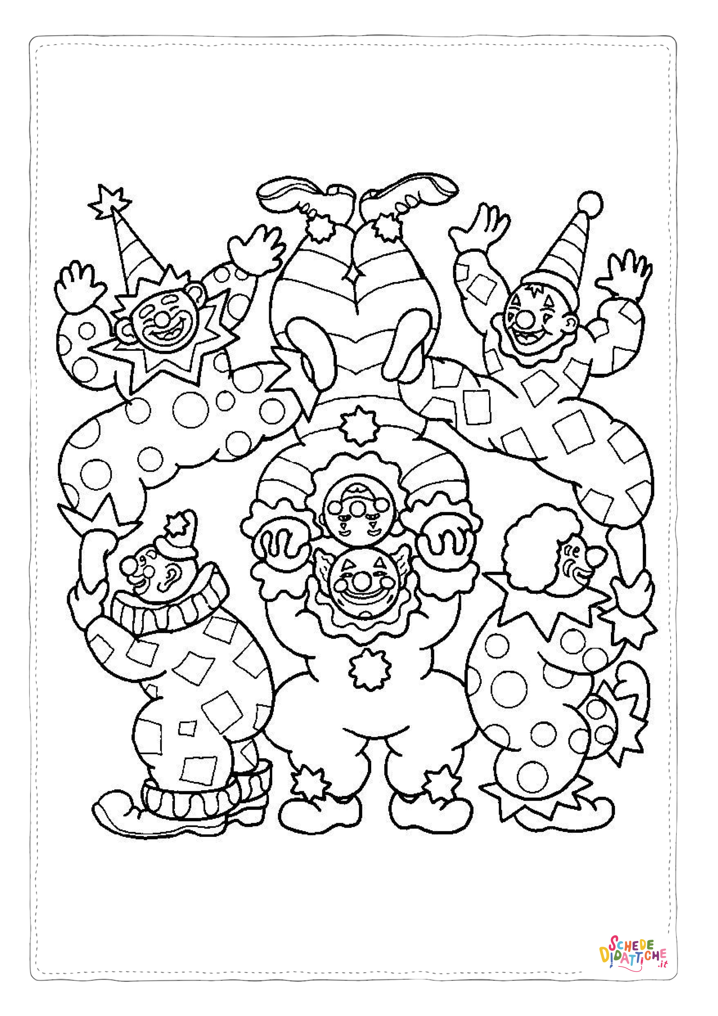 Disegno di clown da stampare e colorare 40