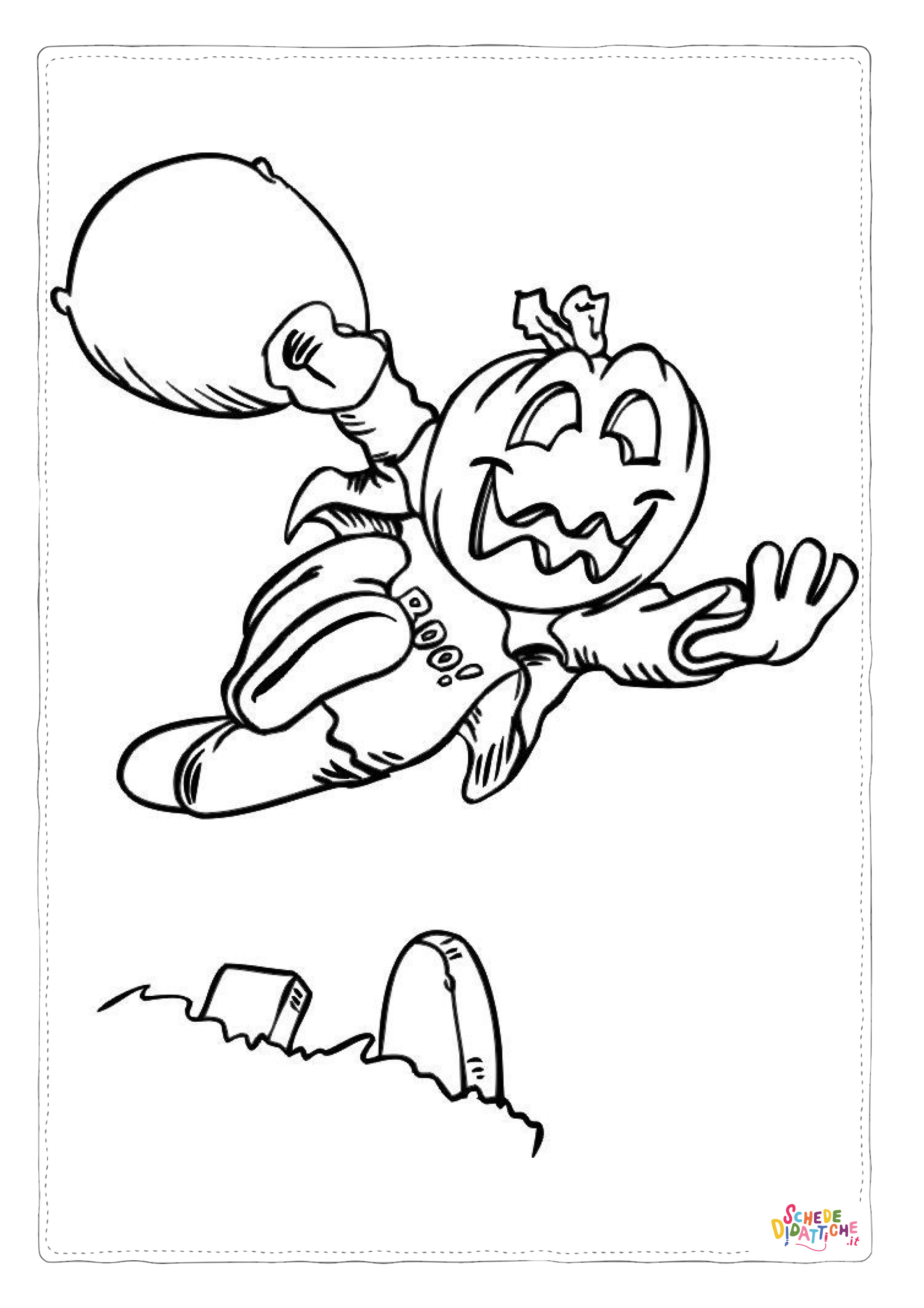 Disegno "Disegno di bambino ad Halloween da stampare e colorare 19" Disegno di bambino ad Halloween da stampare e colorare 19