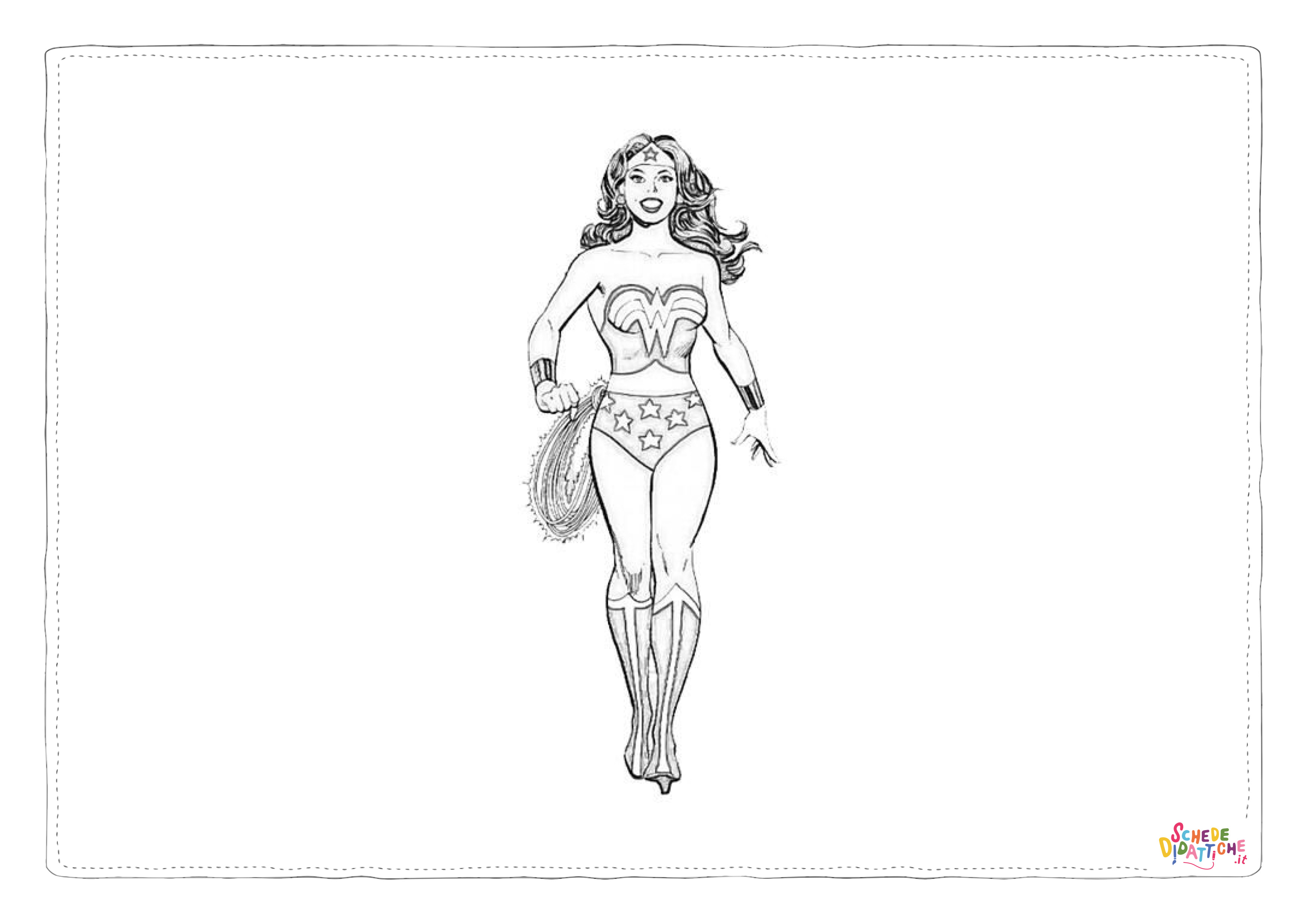 Disegno "Disegno di Wonder Woman da stampare e colorare 1" Disegno di Wonder Woman da stampare e colorare 1