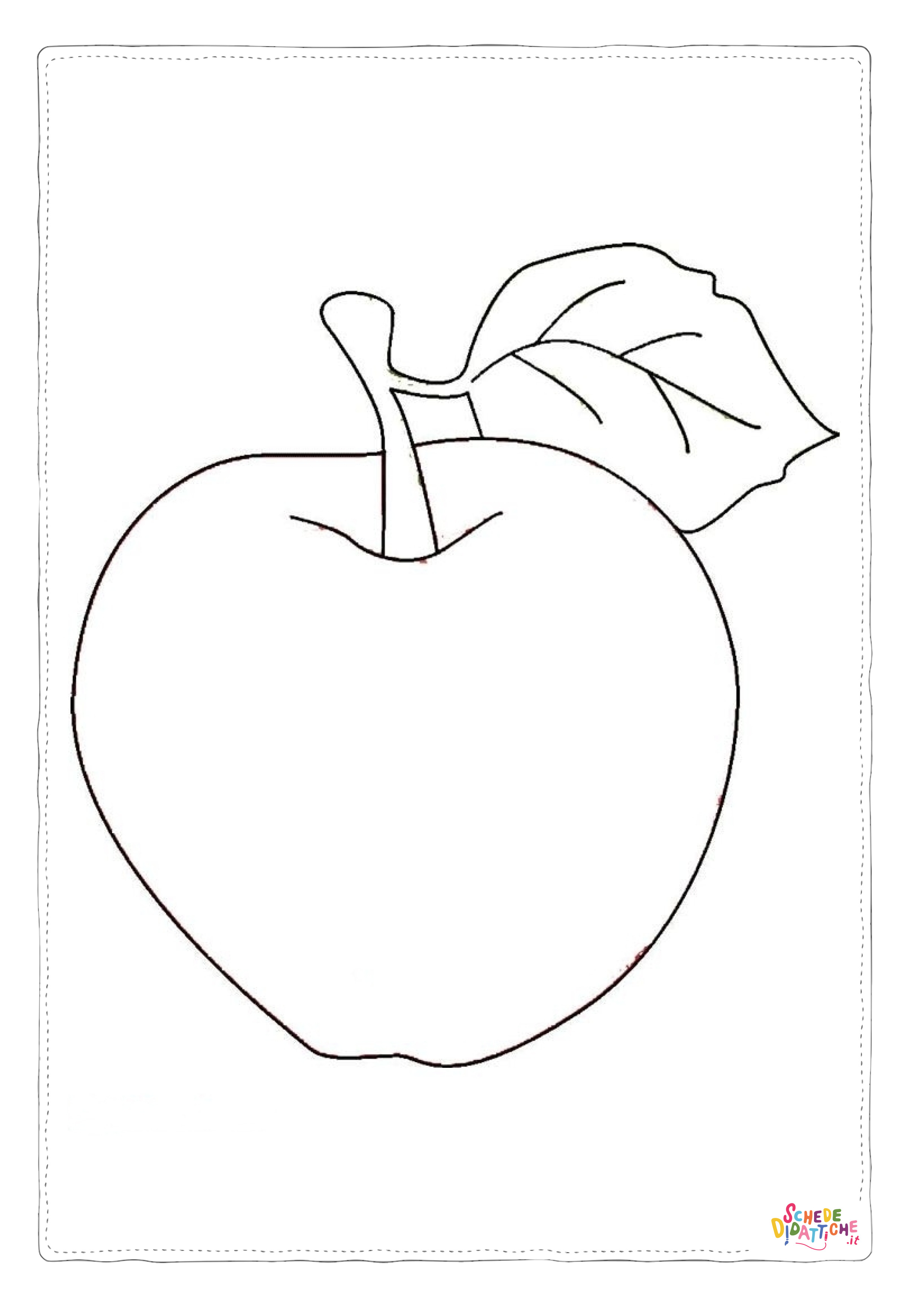 Disegno di mela da stampare e colorare 57