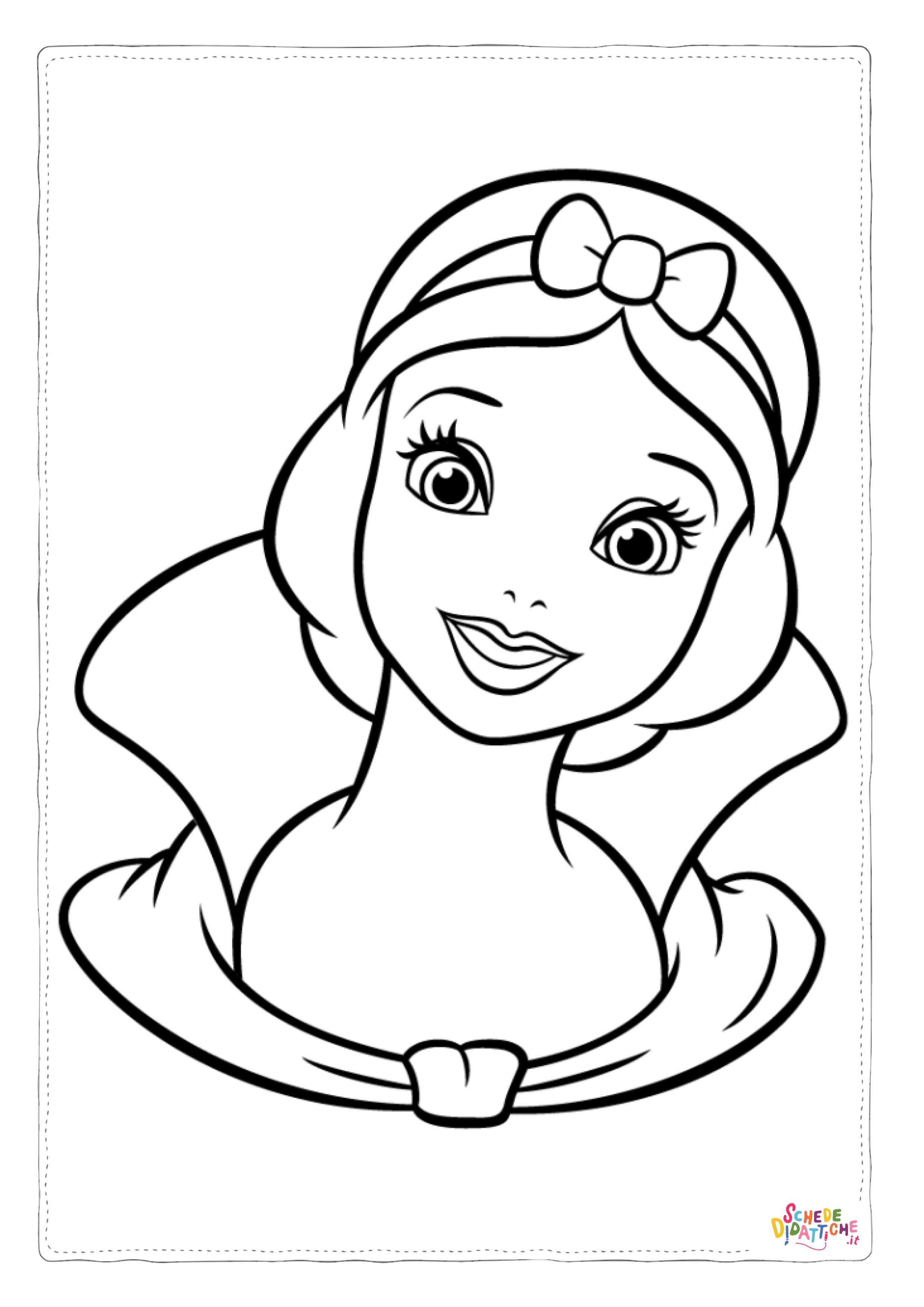 Disegno "Disegno di Biancaneve e i sette nani da stampare e colorare 27" Disegno di Biancaneve e i sette nani da stampare e colorare 27