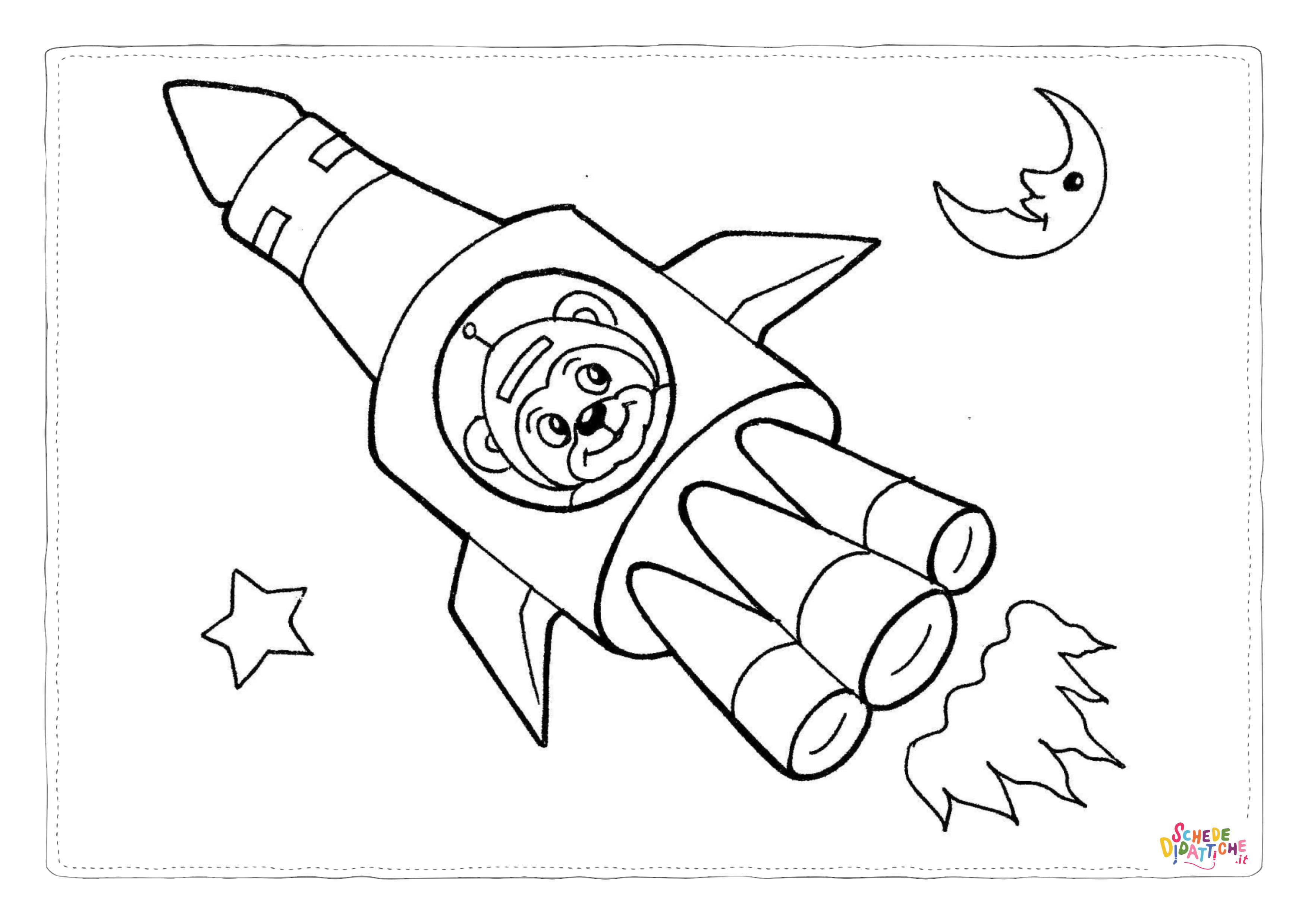 Disegno di astronave da stampare e colorare 20