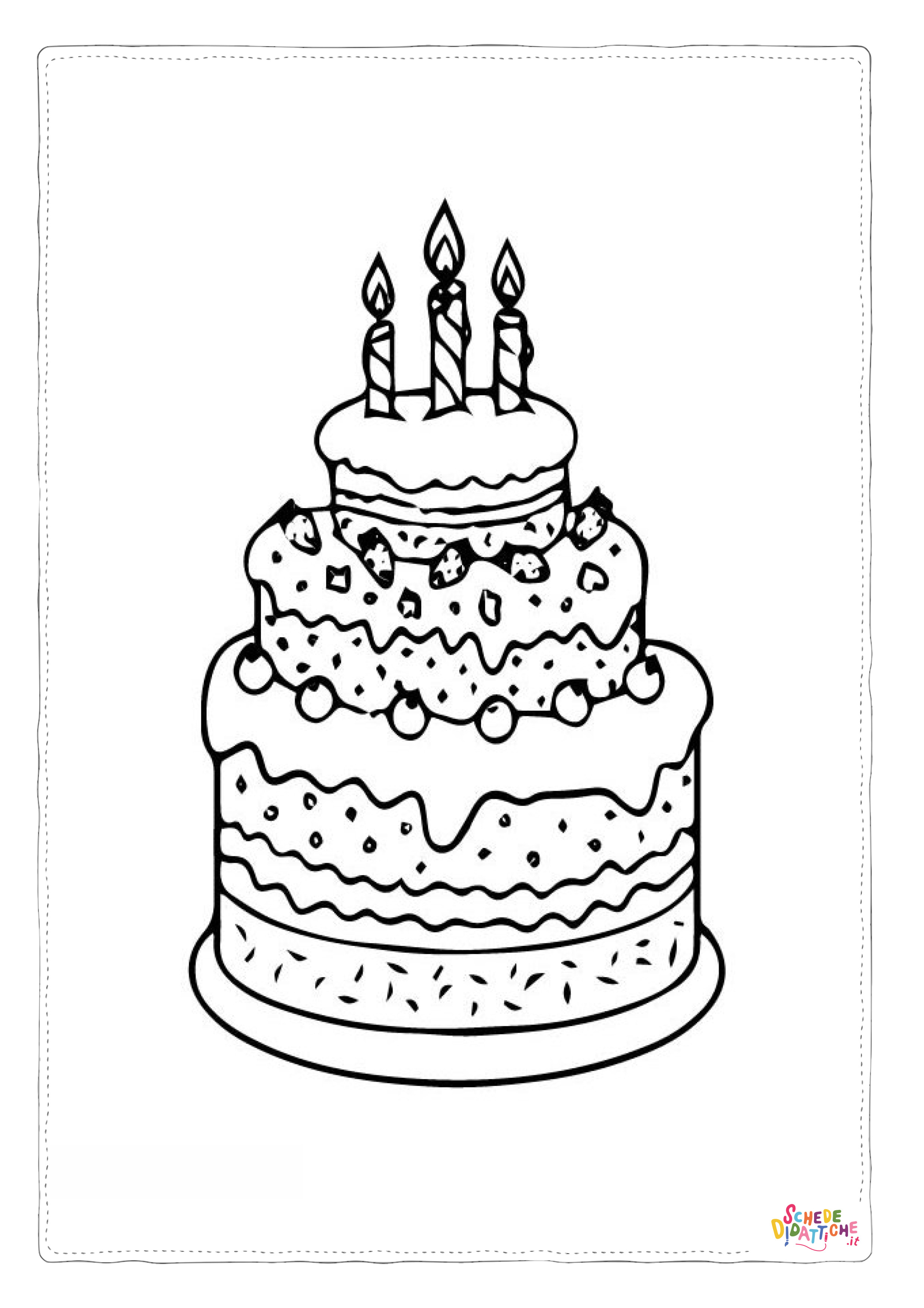 Disegno "Disegno di compleanno da stampare e colorare 46" Disegno di compleanno da stampare e colorare 46